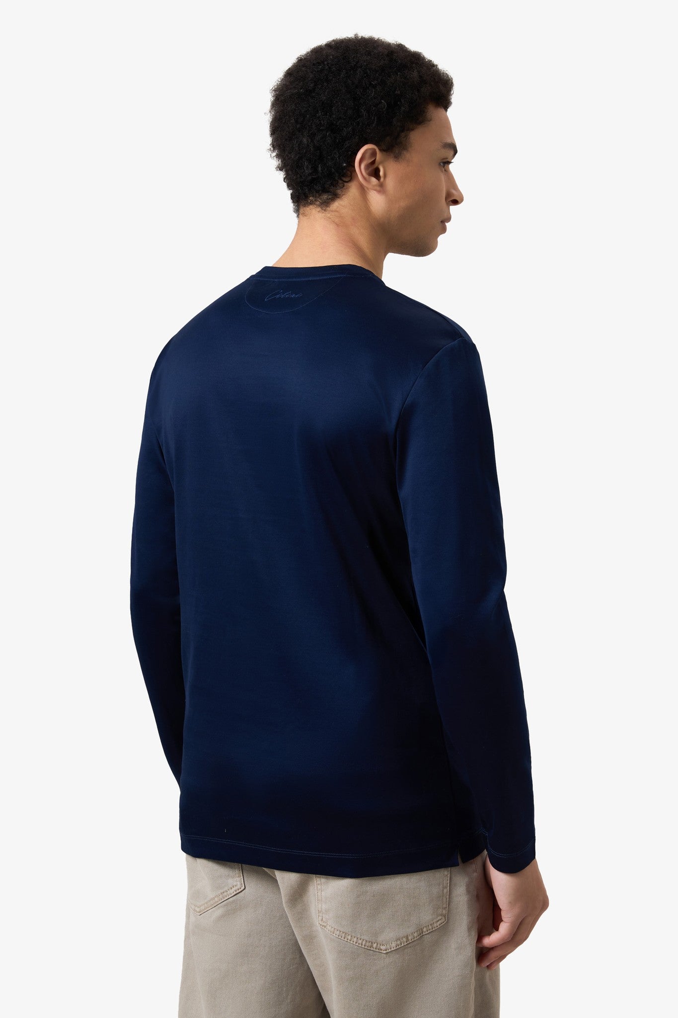 Mercerized Longsleeve - Navy