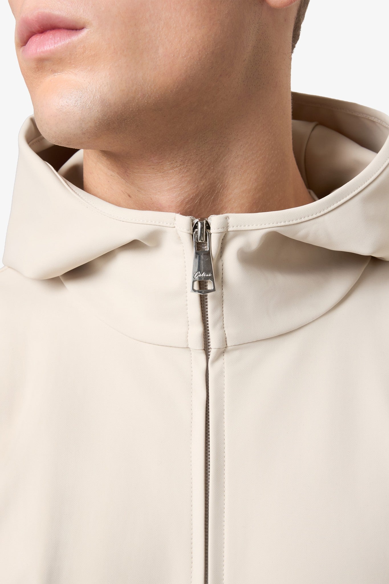 Hooded Tracksuit Vest Beige