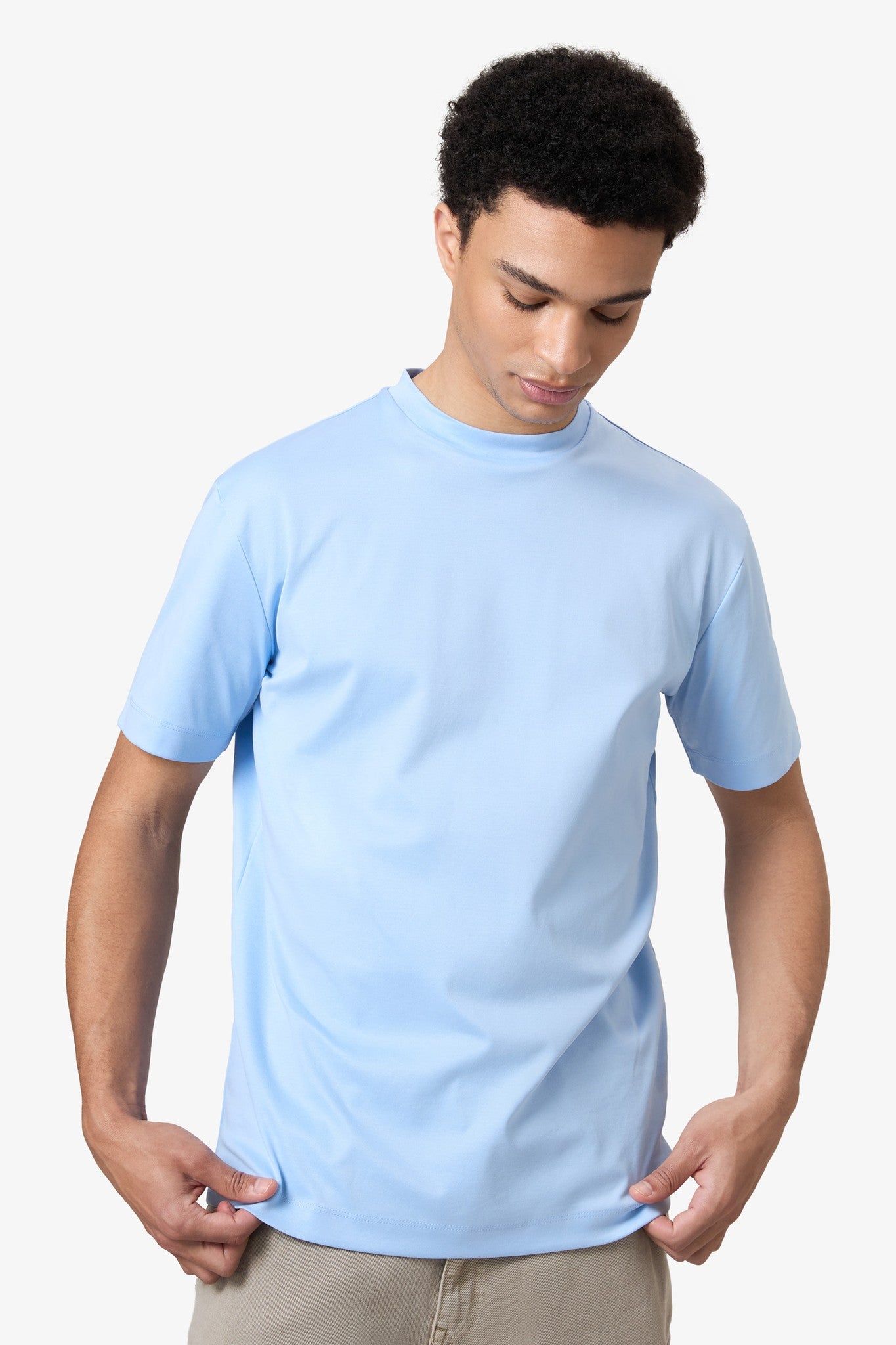 Mercerized Supima T-shirt - Bright Blue