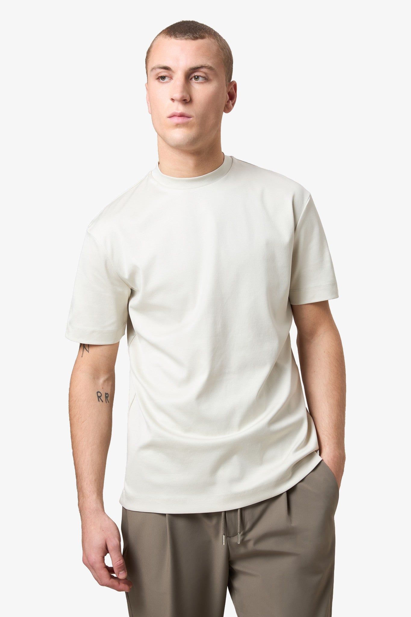 Double Mercerized T-shirt - Pearl White