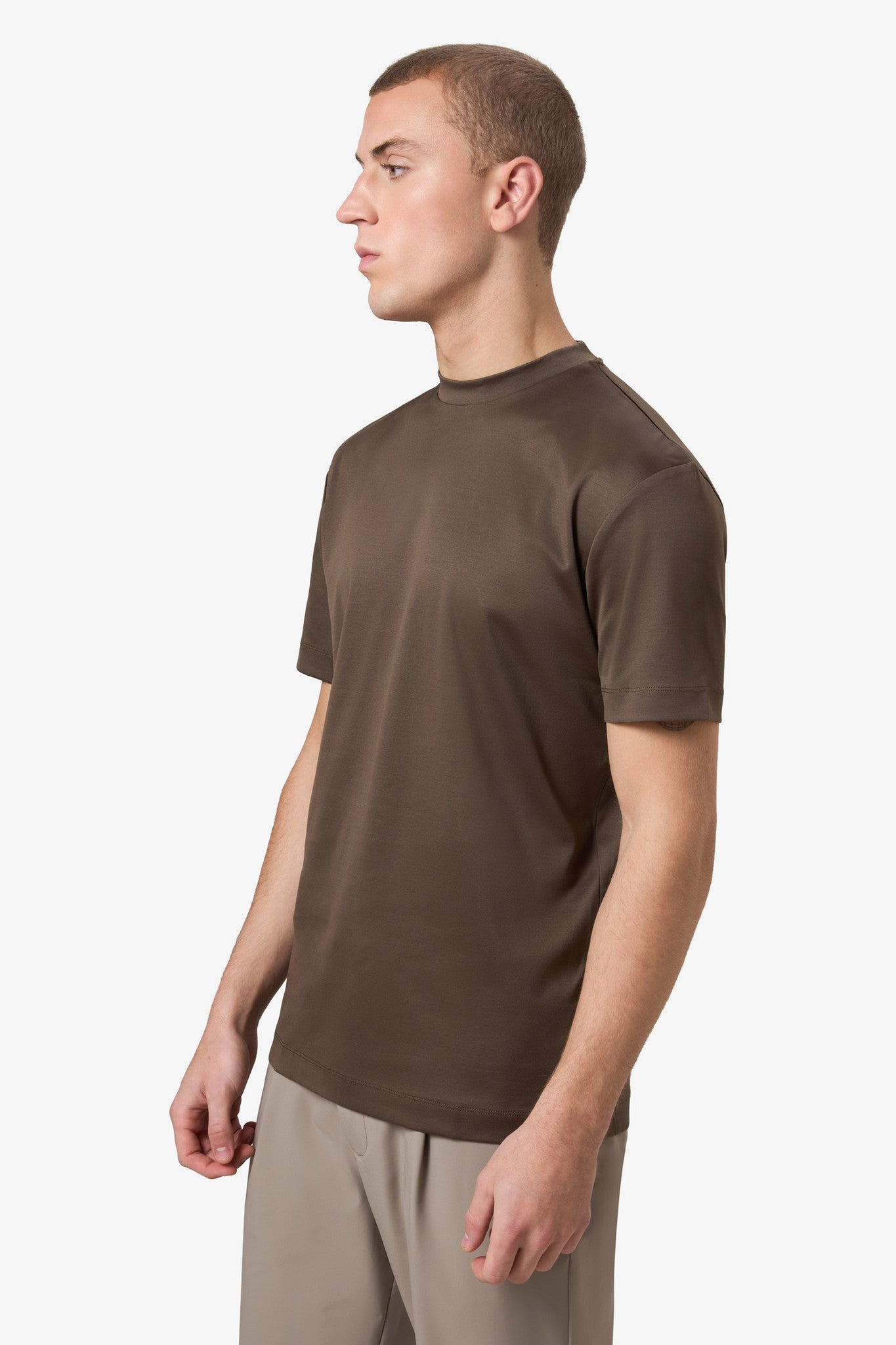 Mercerized Supima T-shirt - Coffee