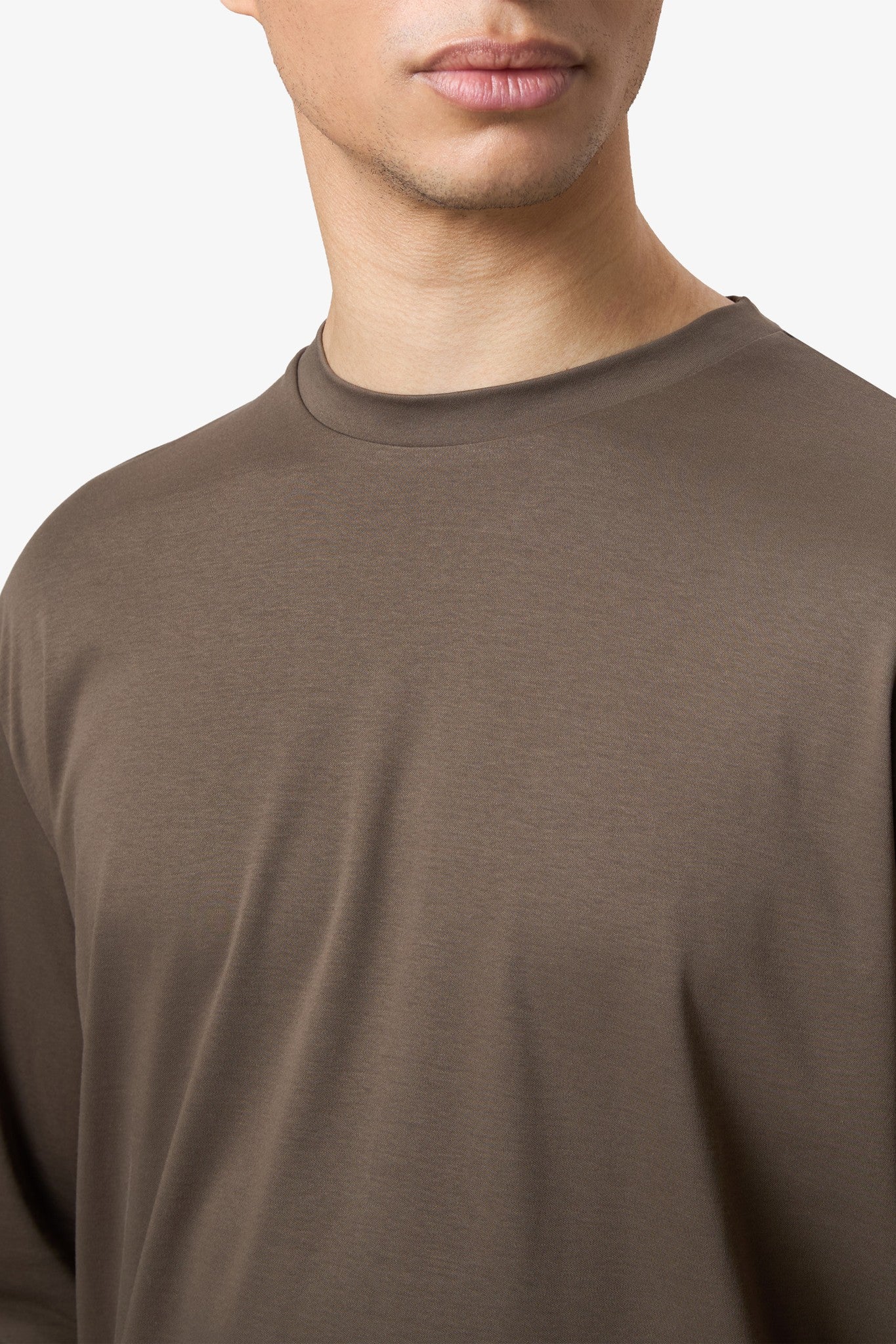 Mercerized Longsleeve - Coffee
