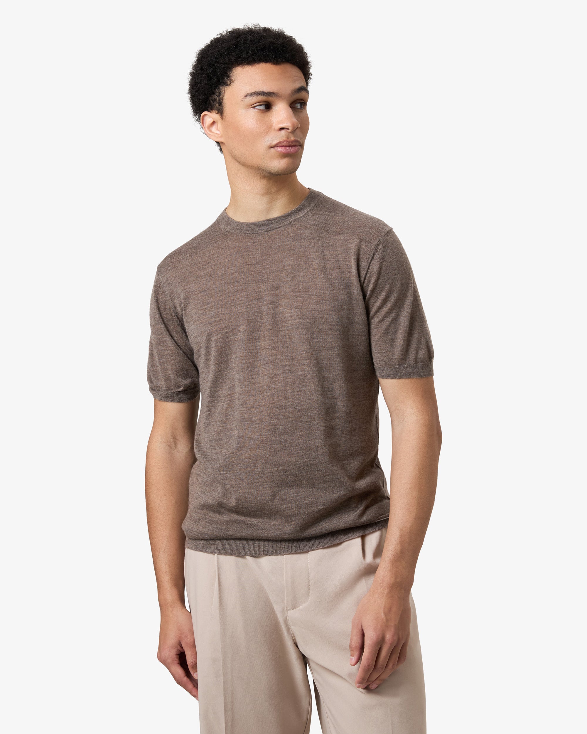 Cashmere shortsleeve - Soil