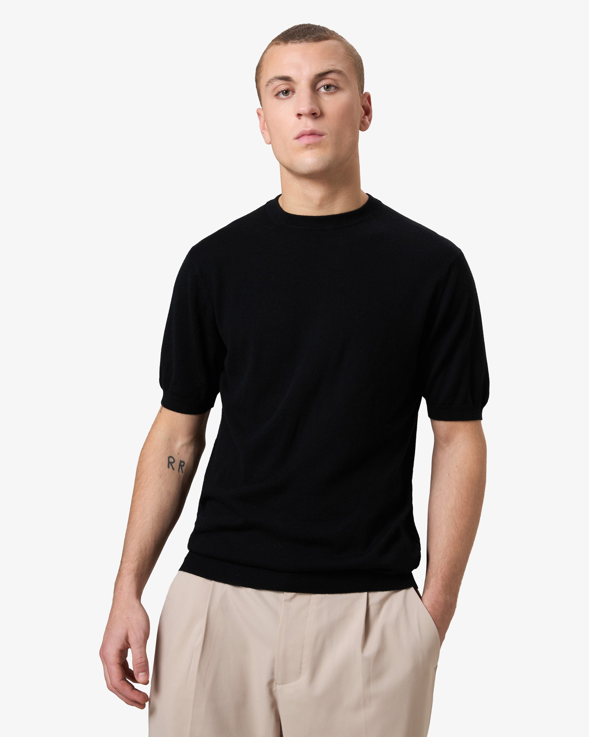 Cashmere shortsleeve - nightsky