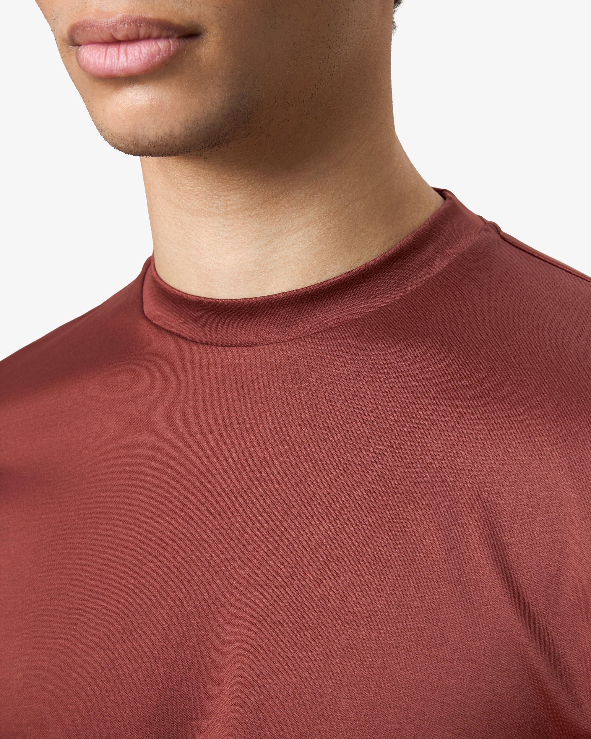 Double Mercerized Supima Tee - Maroon