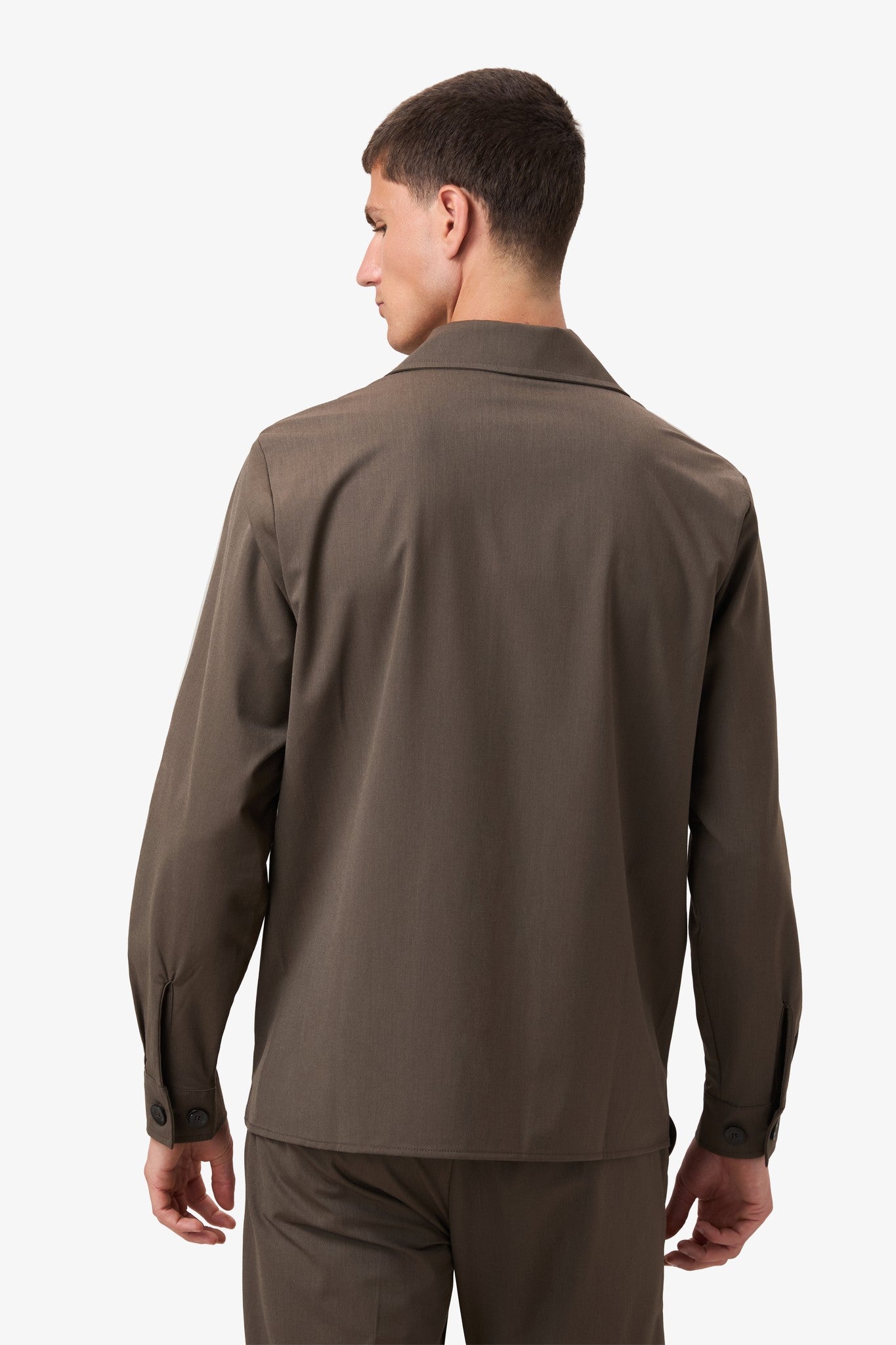 Cilini Wool button jacket Dark Taupe