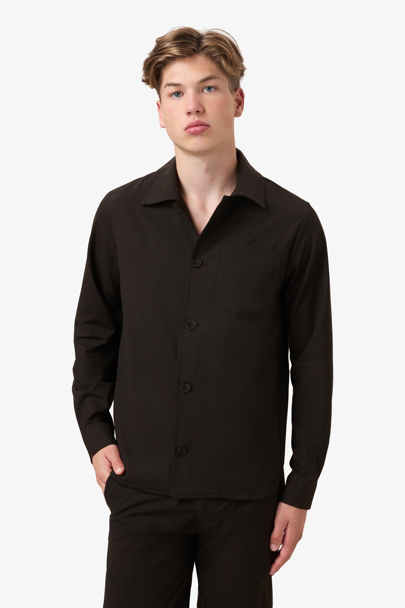 Cilini Wool button jacket Espresso