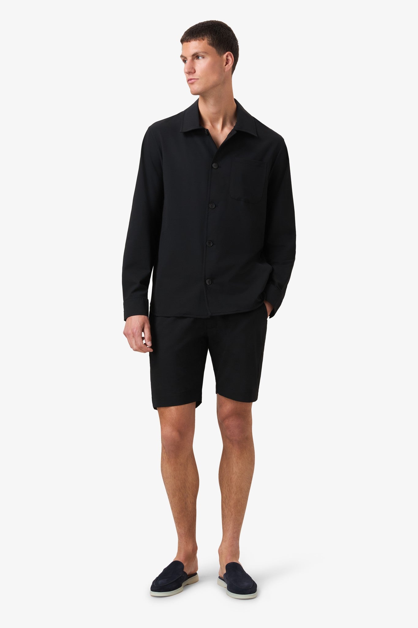 Cilini Wool button jacket Black