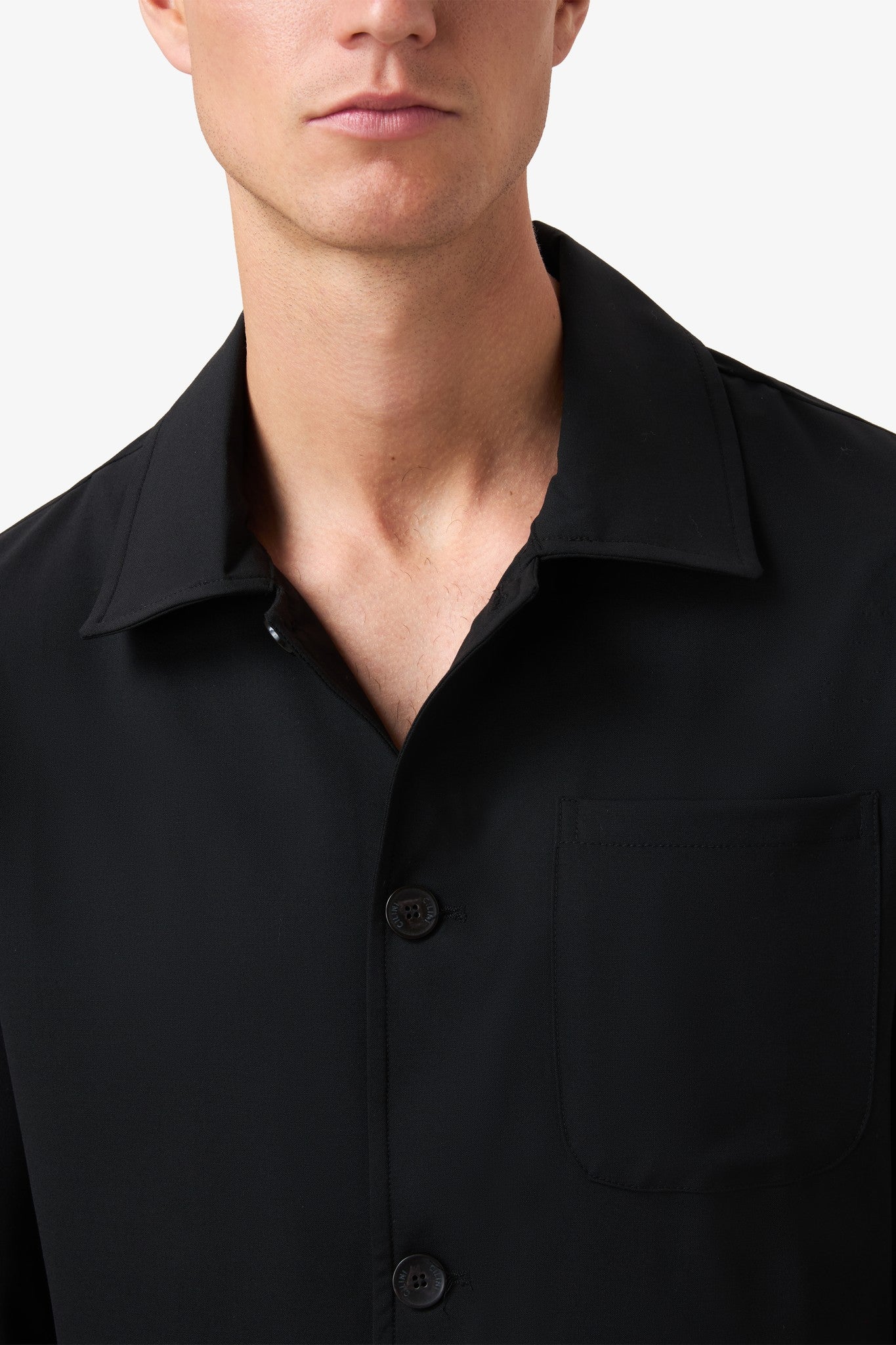 Cilini Wool button jacket Black