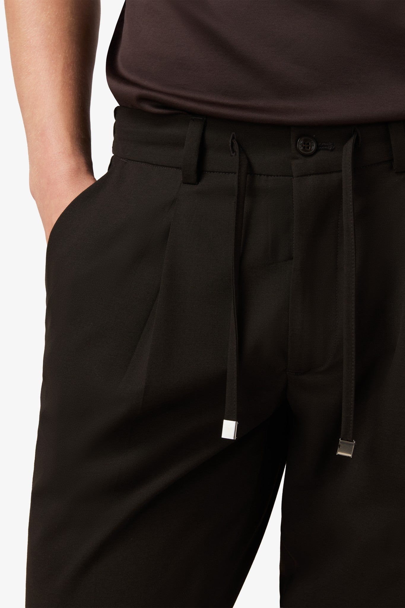 Wool Cords Pants Espresso