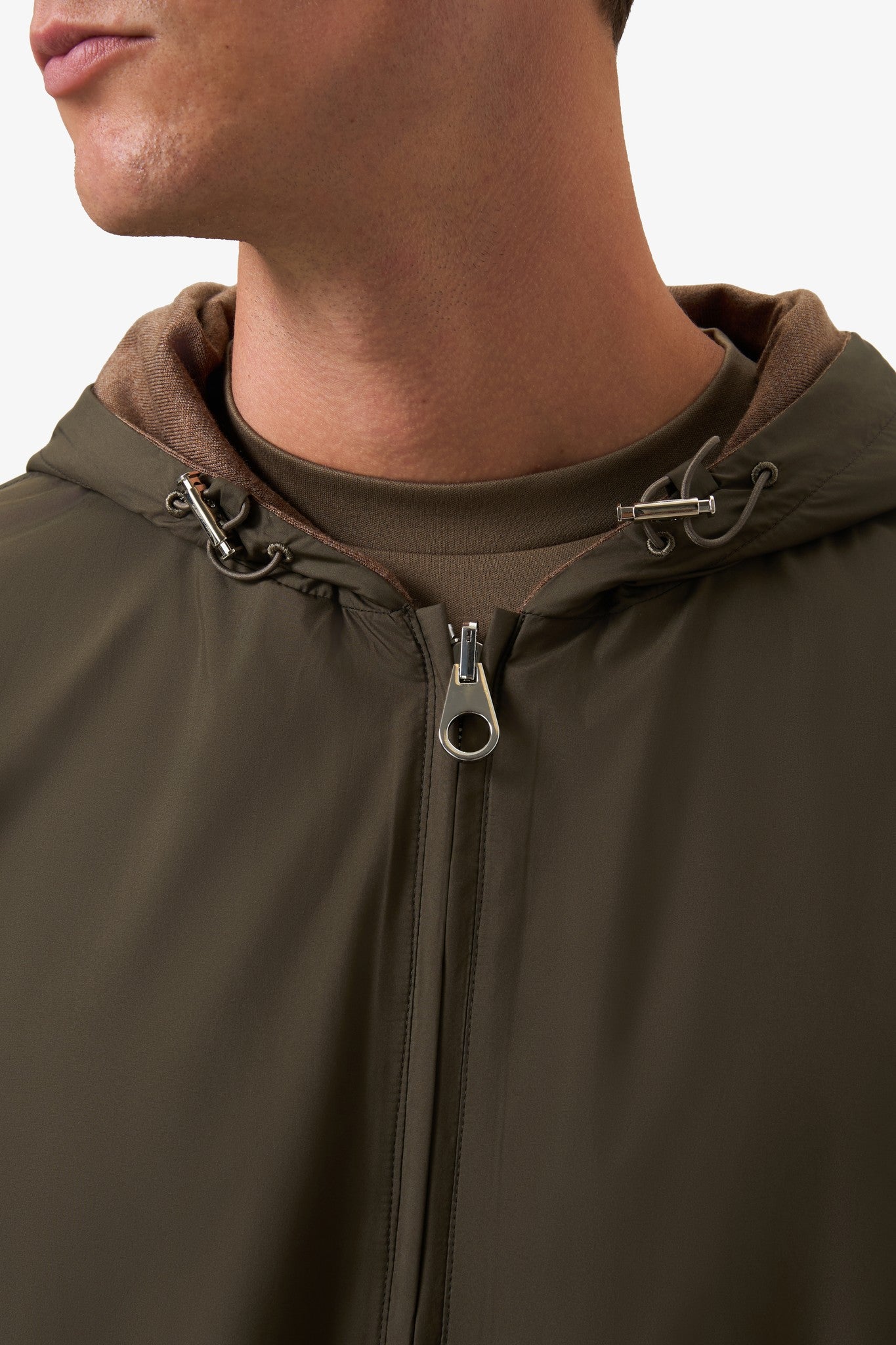 Reversible Hooded Jacket Khaki