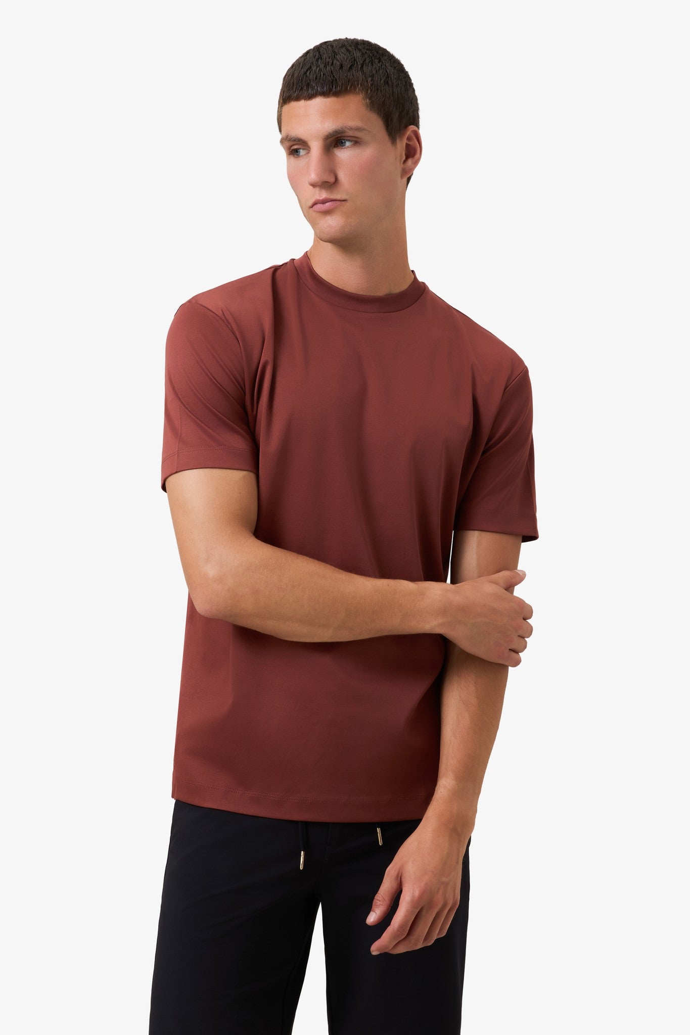 Double Mercerized Supima Tee - Maroon