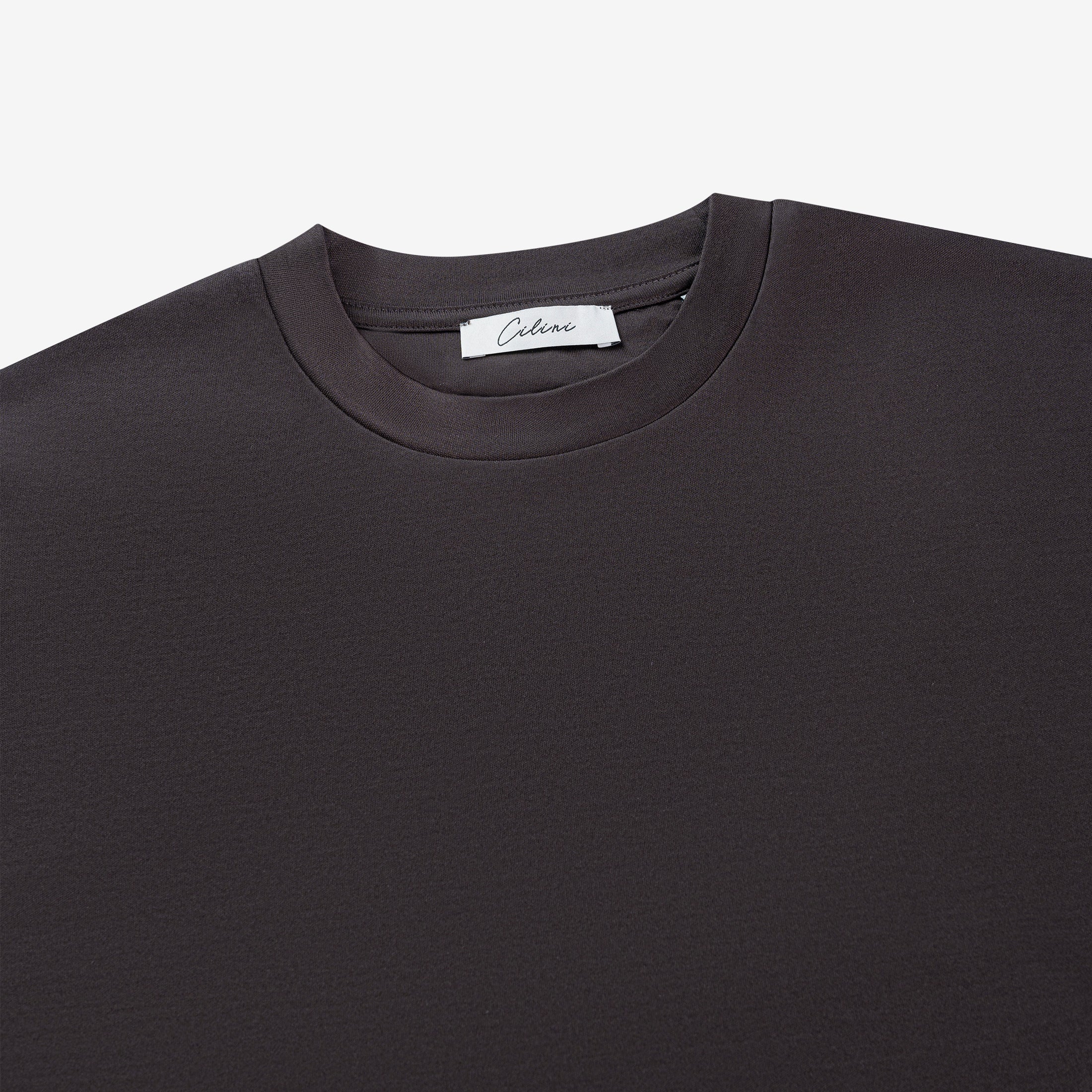 Double Mercerized Supima Tee - Deep Brown
