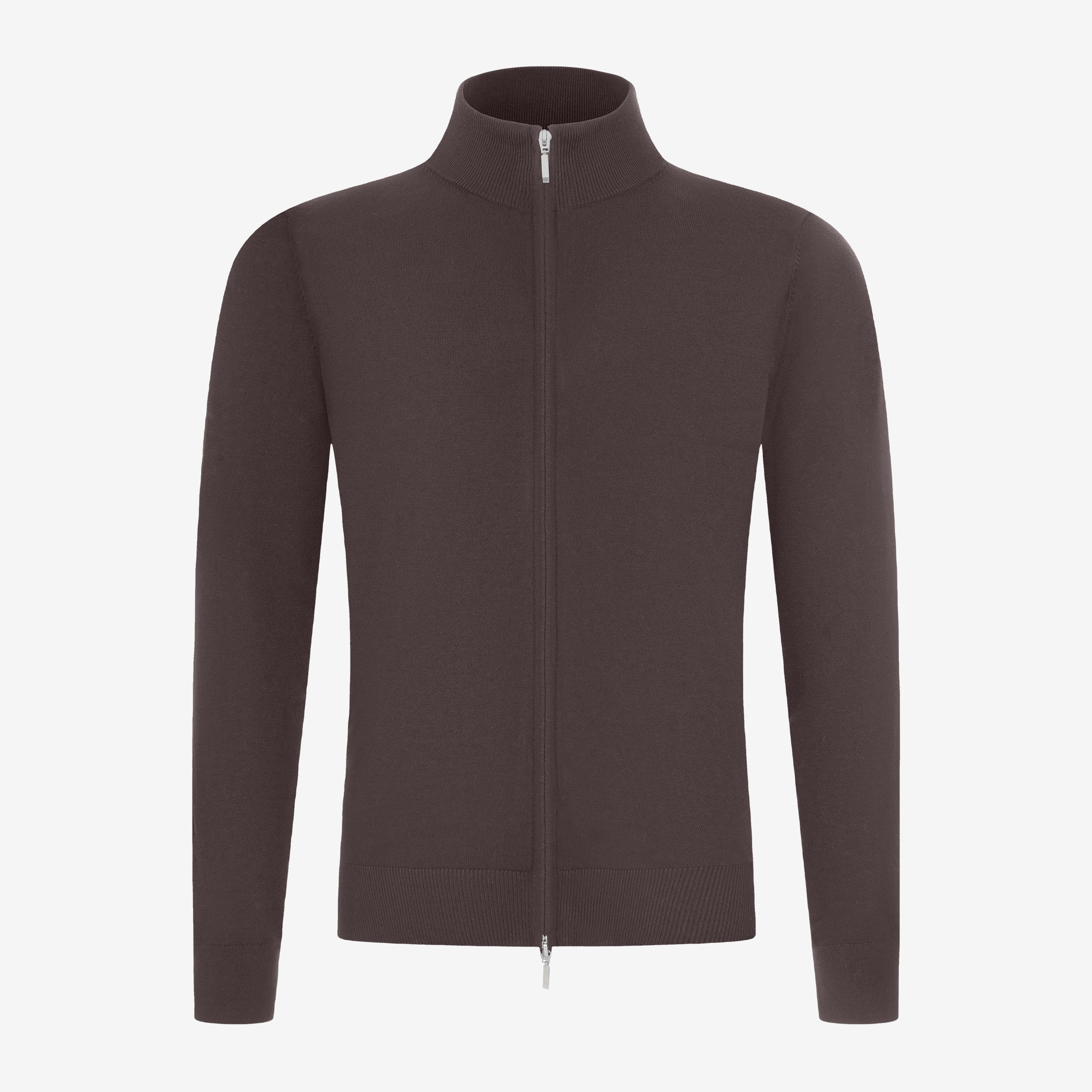 Wool Zip Vest - Coffee