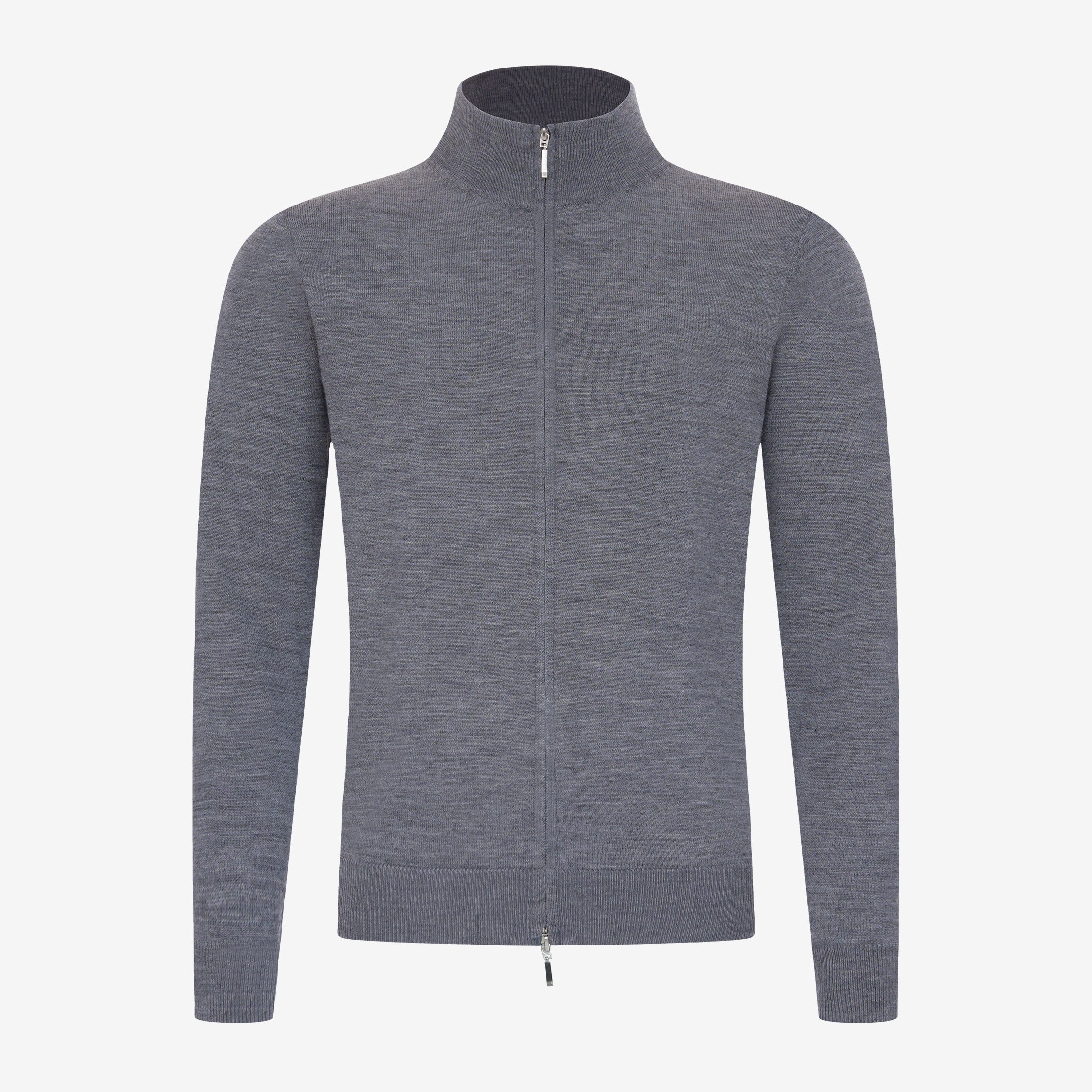 Wool Zip Vest - Dark Grey