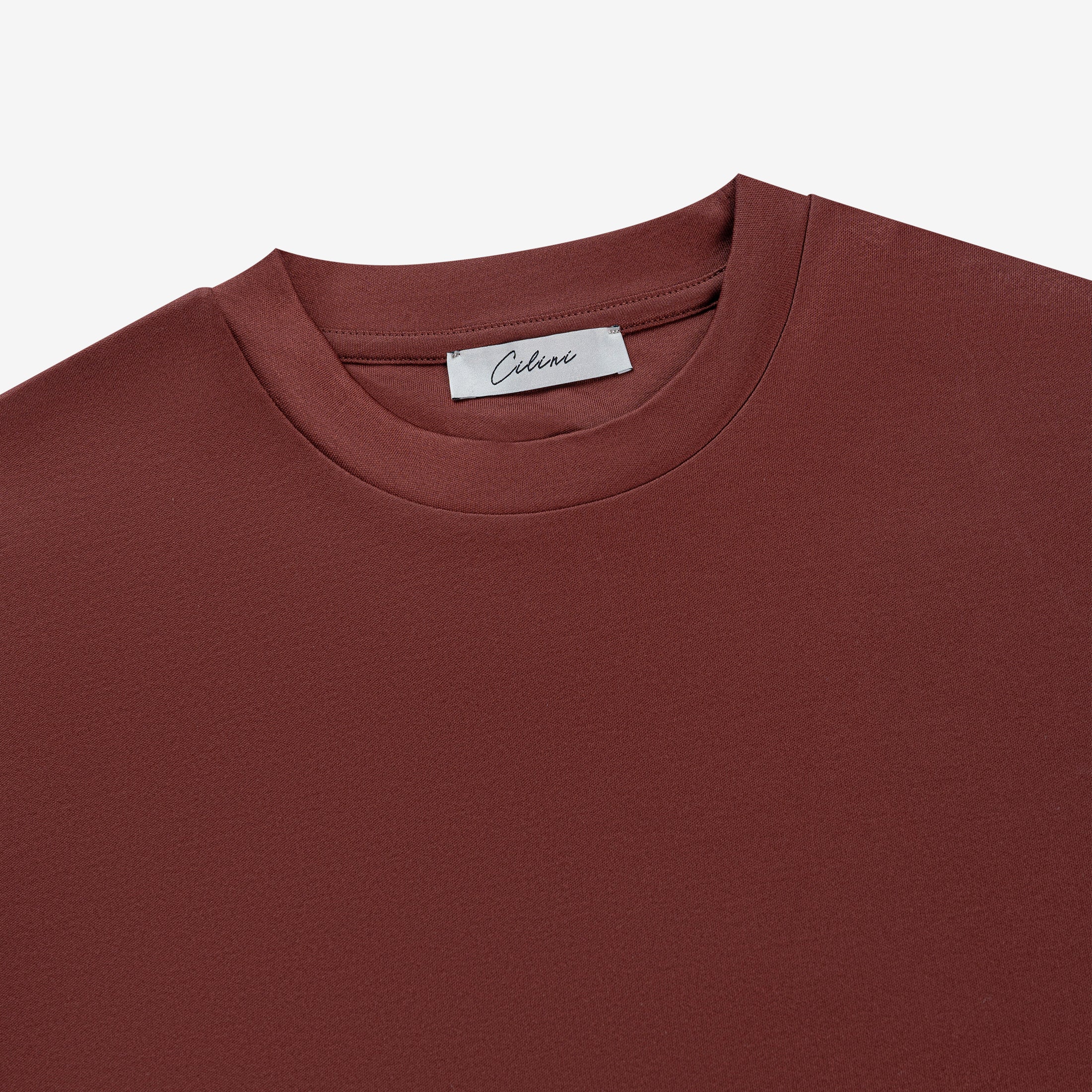 Double Mercerized Supima Tee - Maroon
