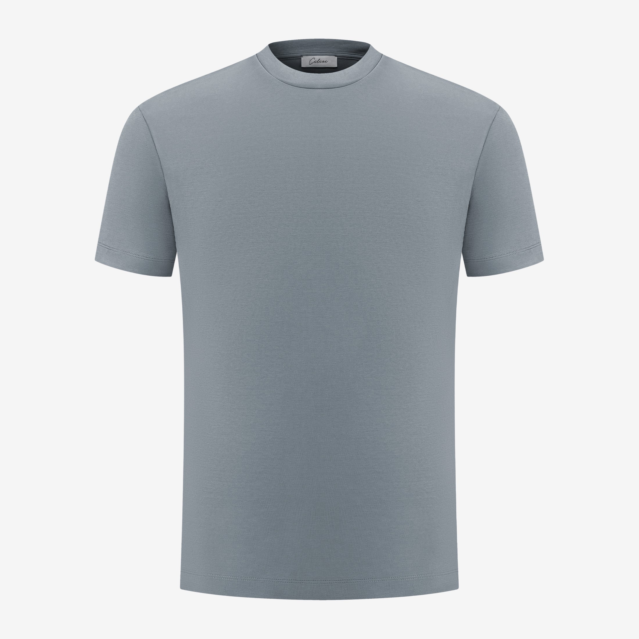 Double Mercerized Supima Tee - Cement Grey
