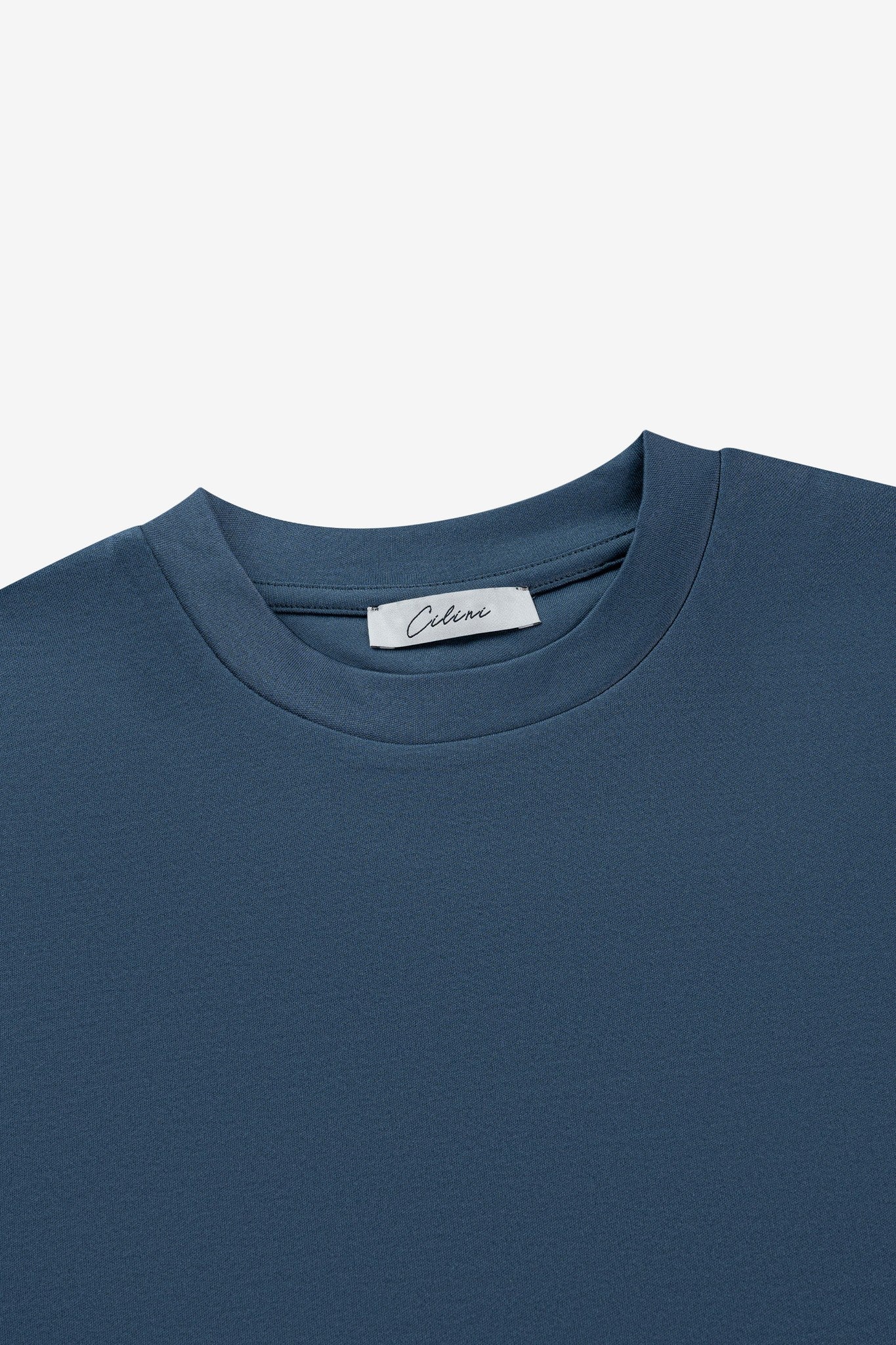 Double Mercerized Supima Tee - Denim Blue