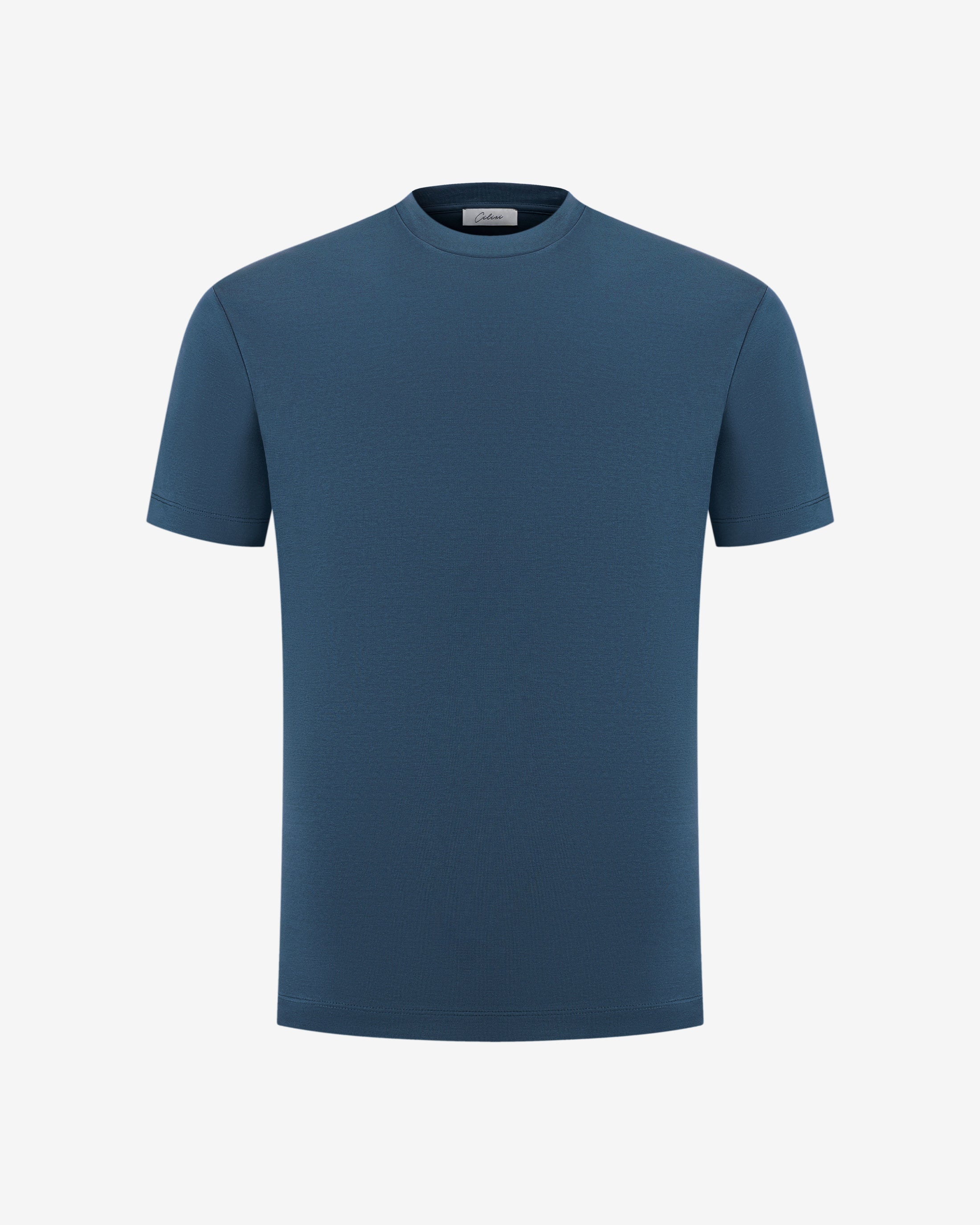 Double Mercerized Supima Tee - Denim Blue