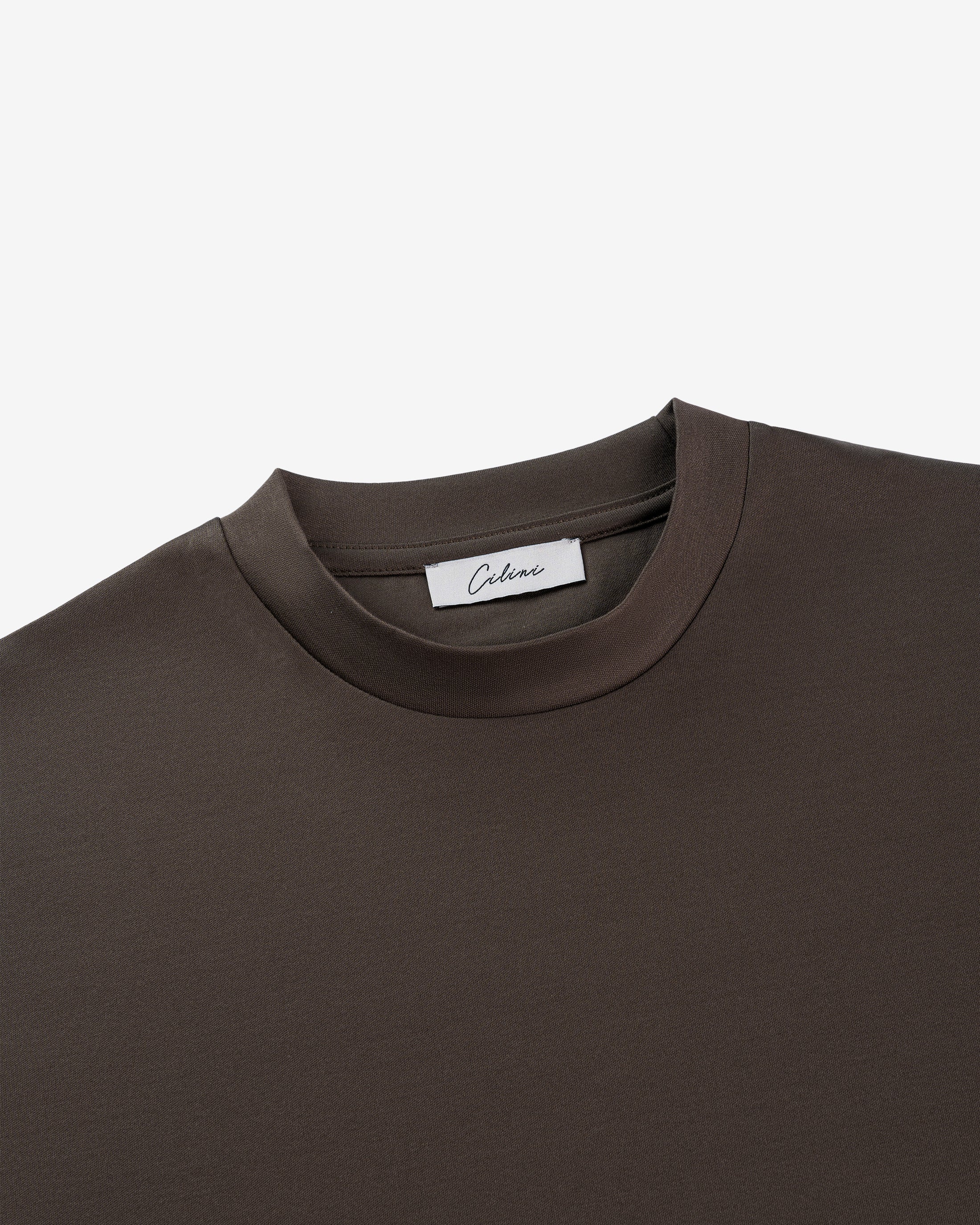 Double Mercerized T-shirt - Dark Brown