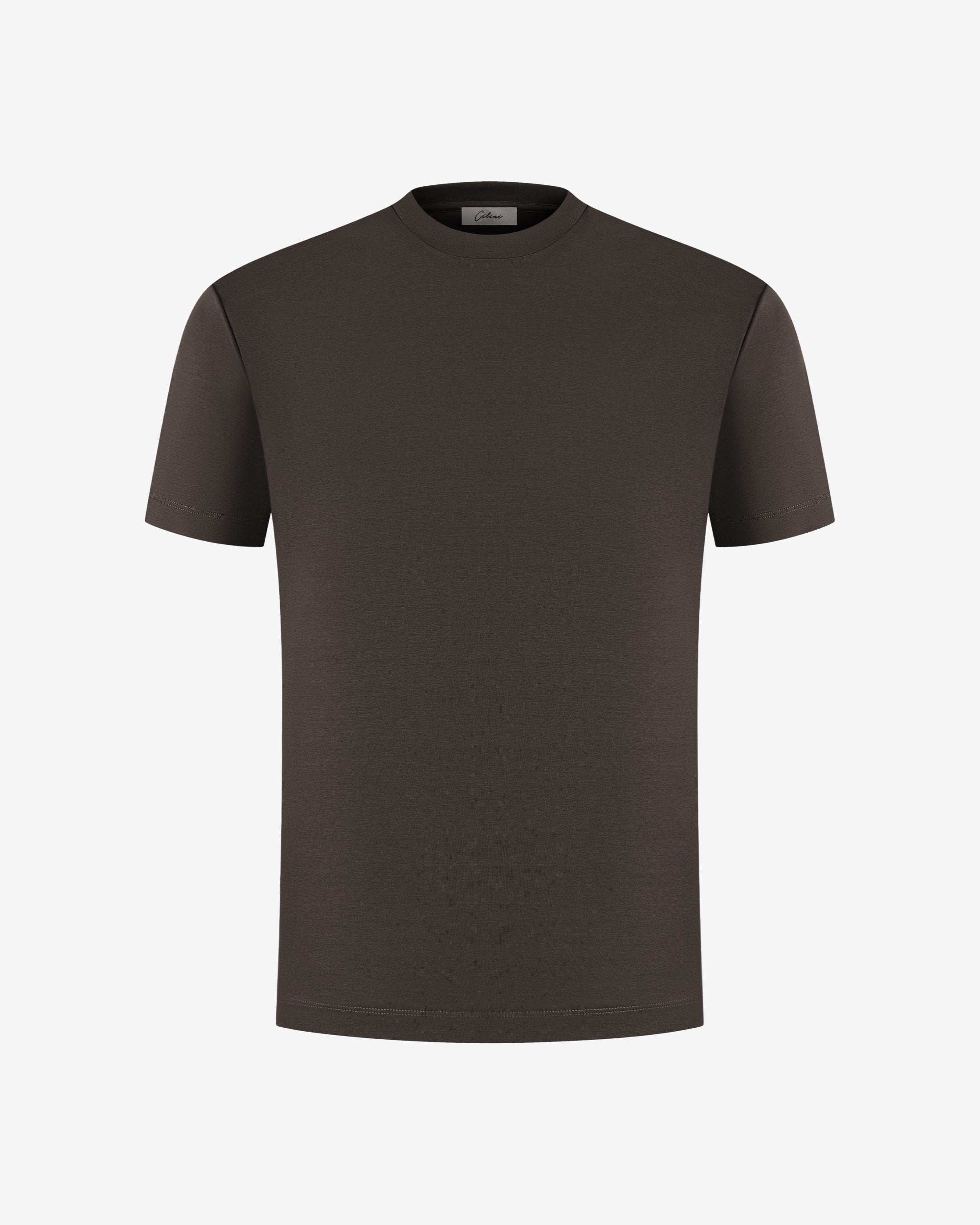 Double Mercerized T-shirt - Dark Brown