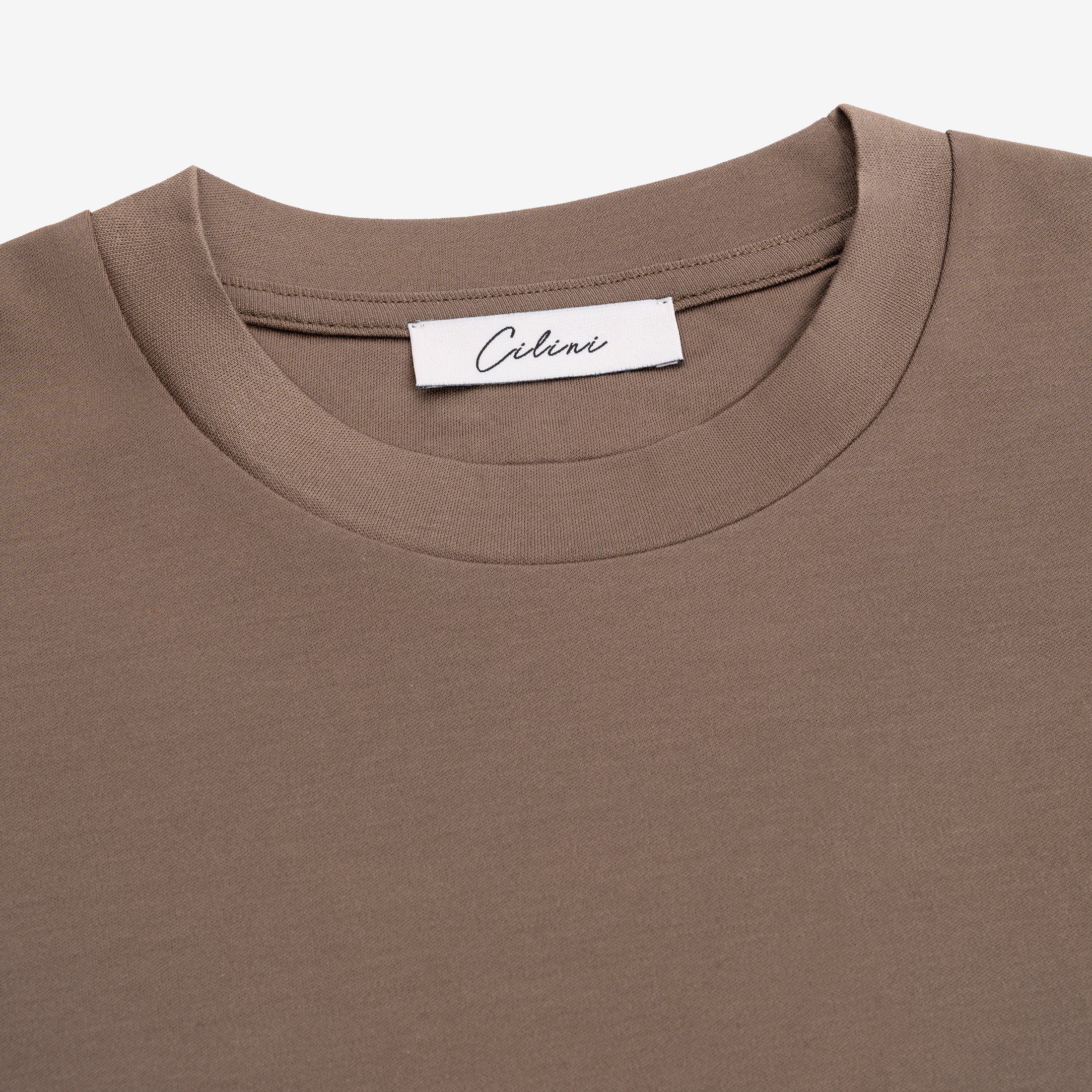 Mercerized Supima T-shirt - Dark Brown