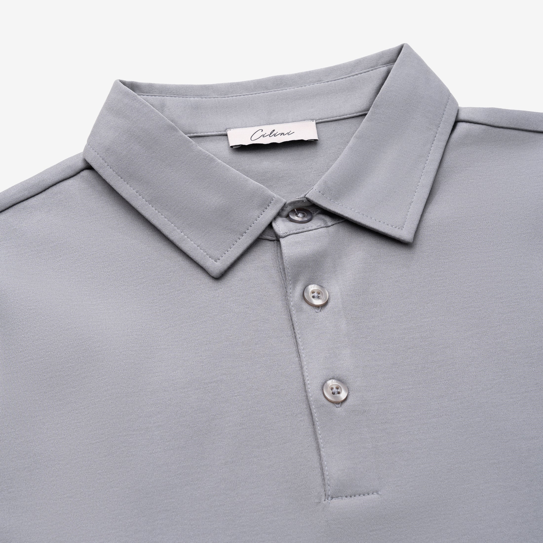 Mercerized Polo - Grey