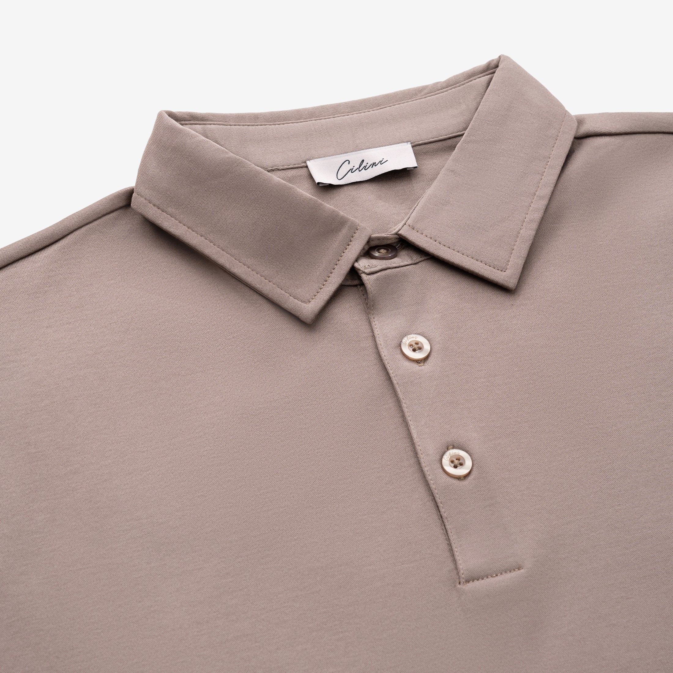 Mercerized Polo - Taupe