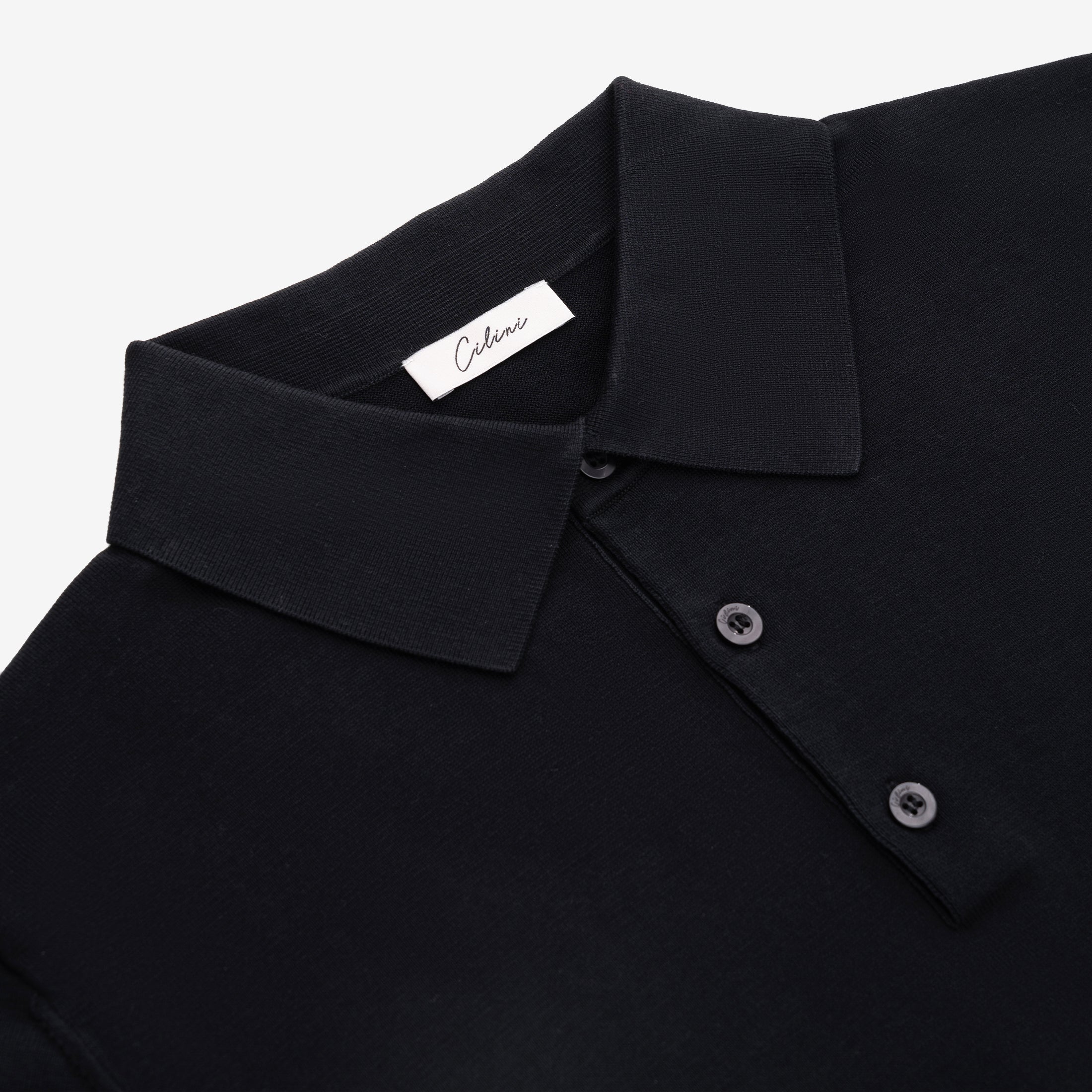 Knitted Polo - Black