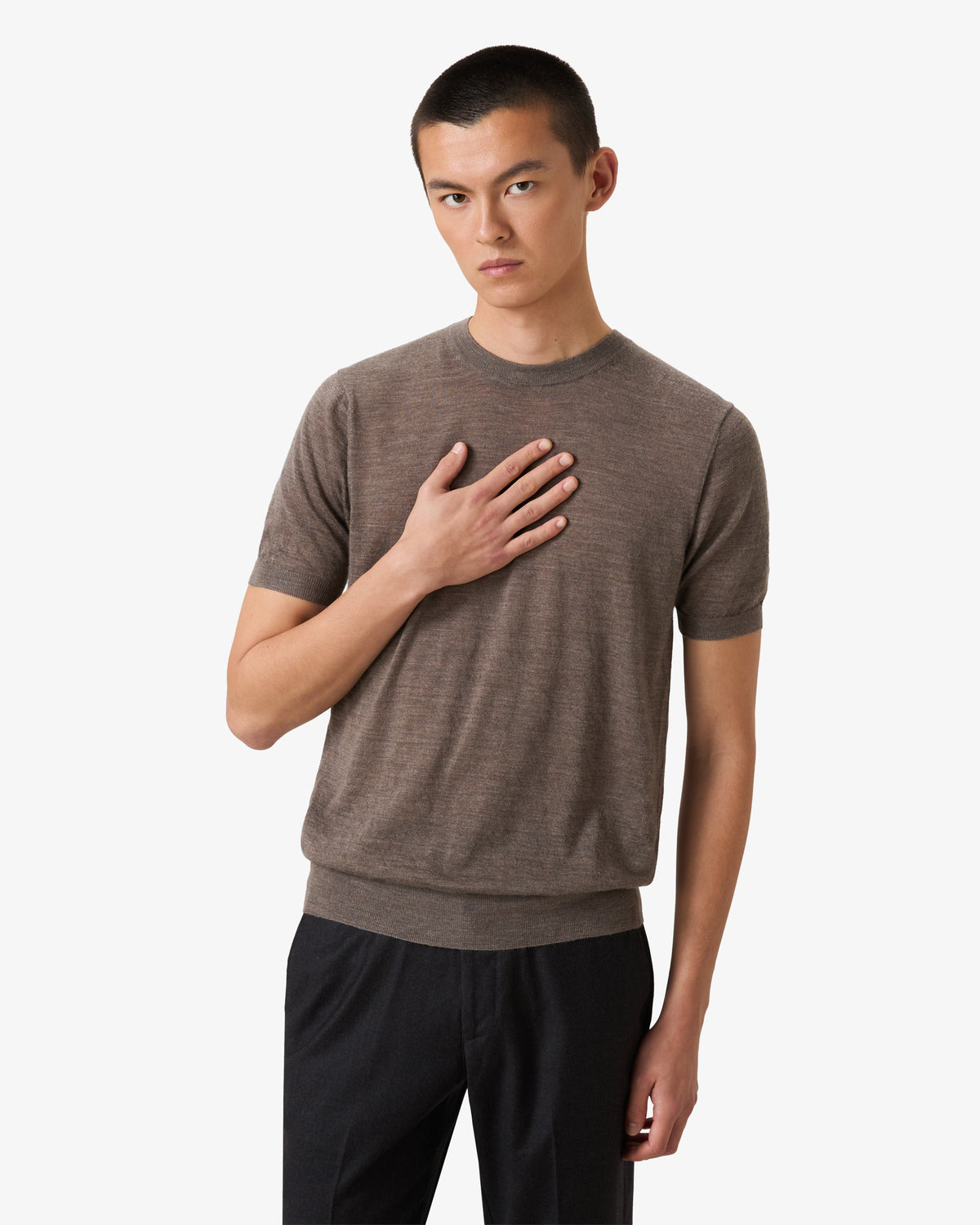 Cashmere shortsleeve - Soil