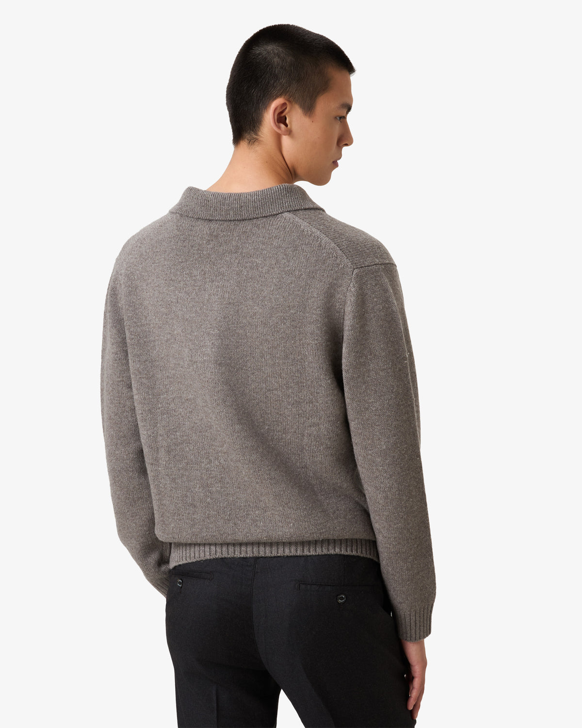 Cashmere Wool V Neck Sweater - Vapor