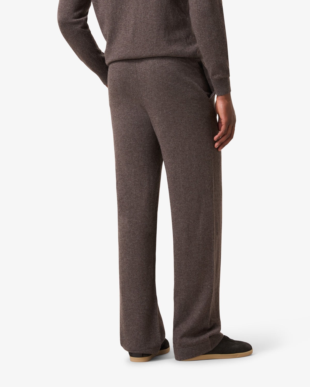 Wool Straight Pants - Umber