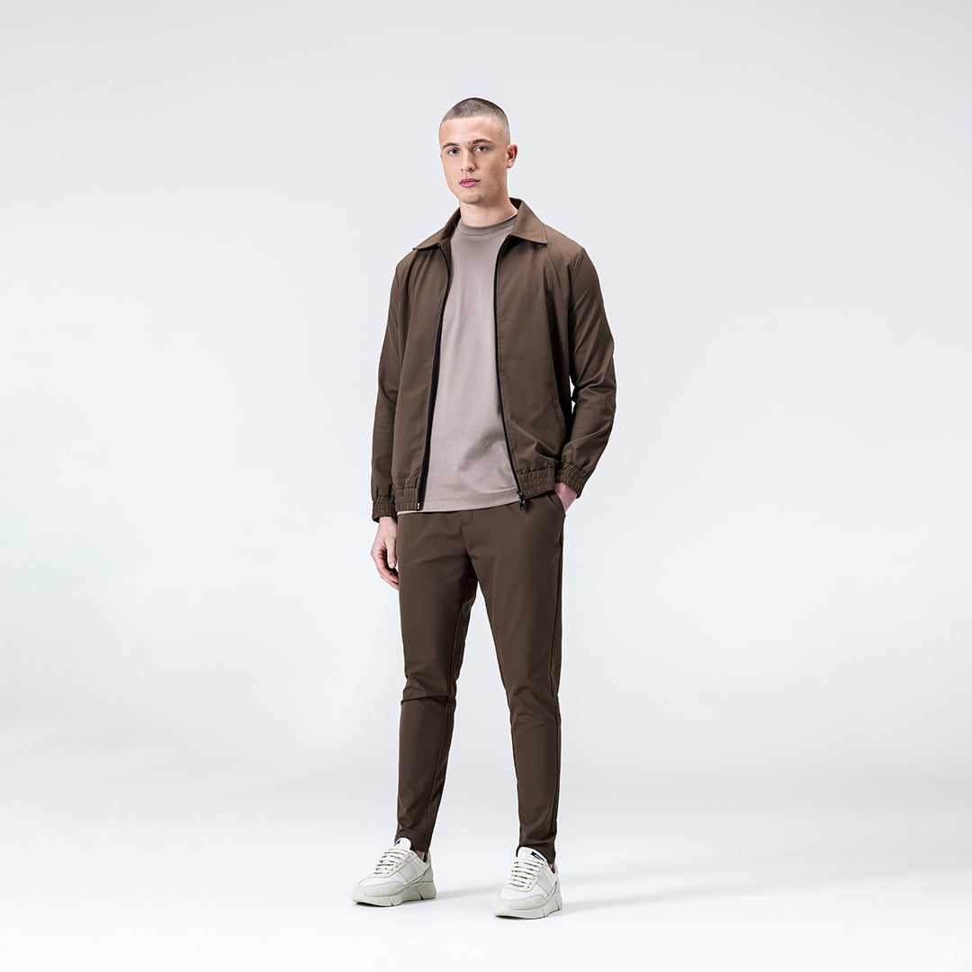Collared Tracksuit - Brown