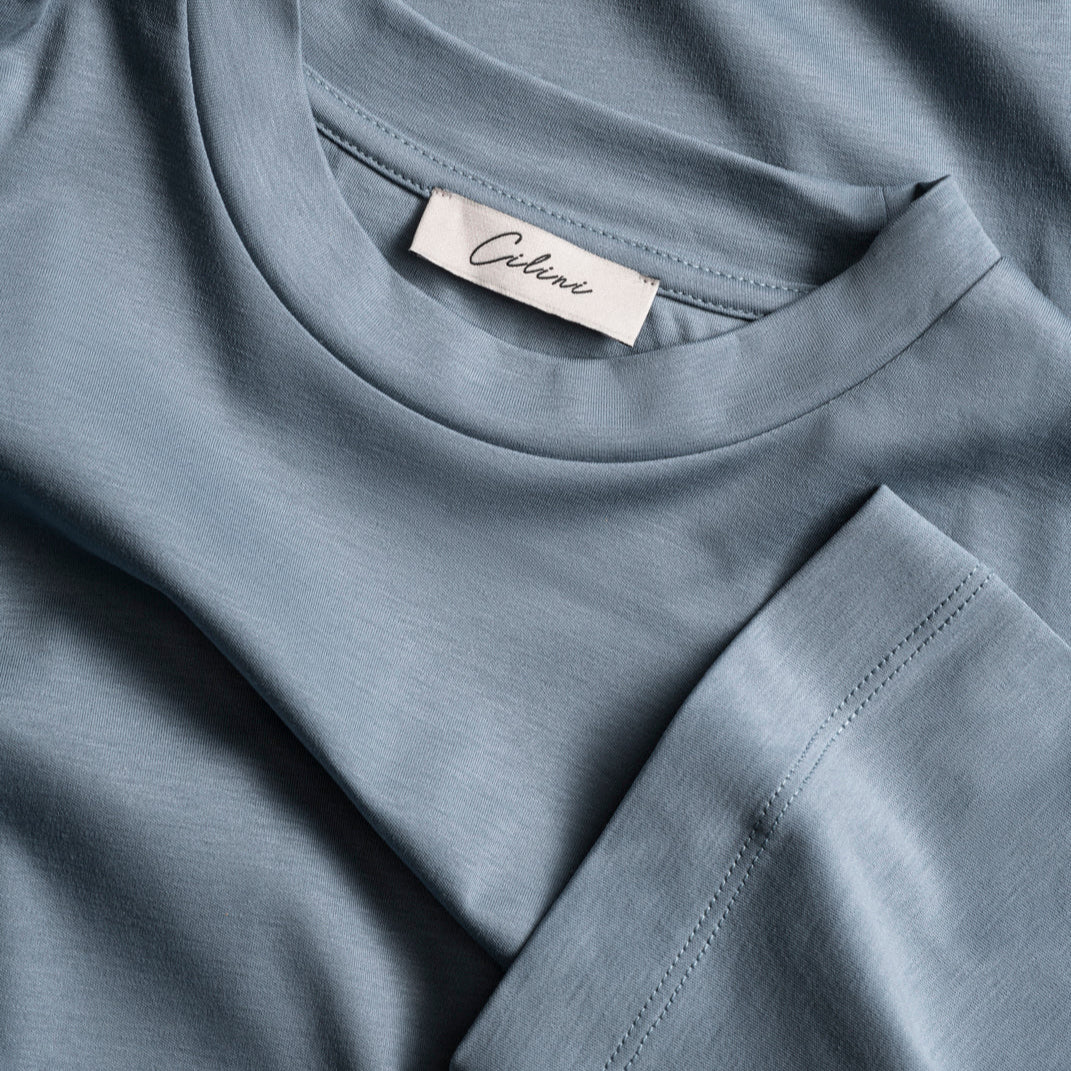 Mercerized Supima T-shirt - Moon Grey