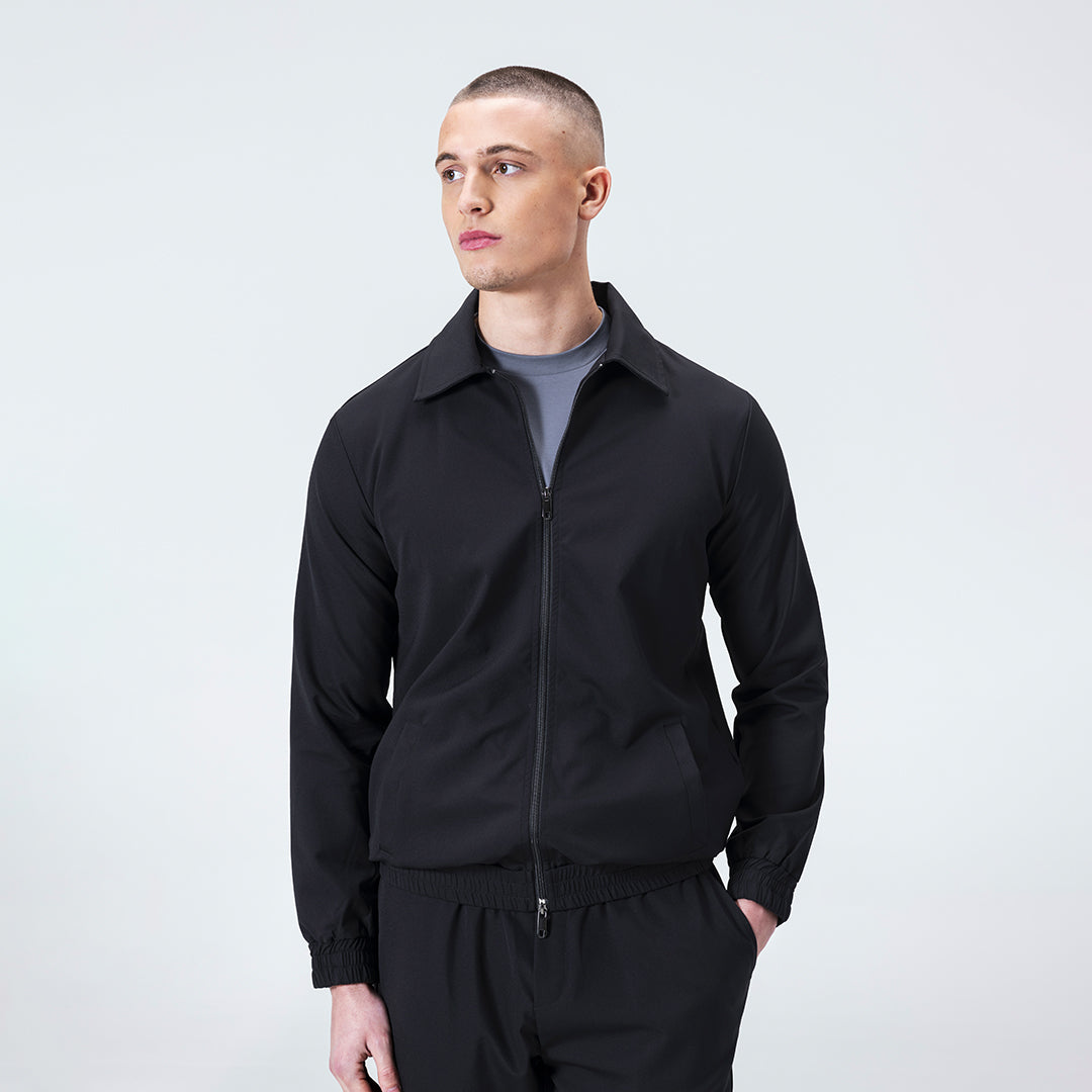 Collared Tracksuit - Black