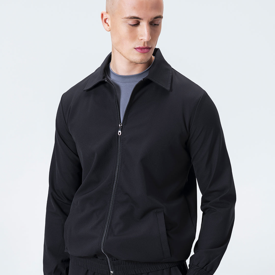Collared Tracksuit - Black