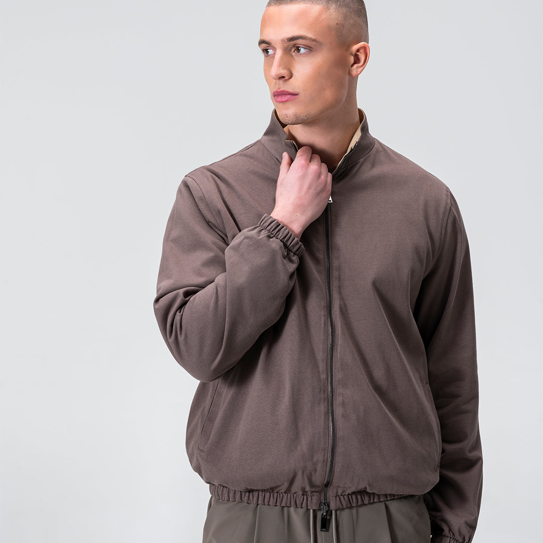 Reversible Jacket - Cream / Brown