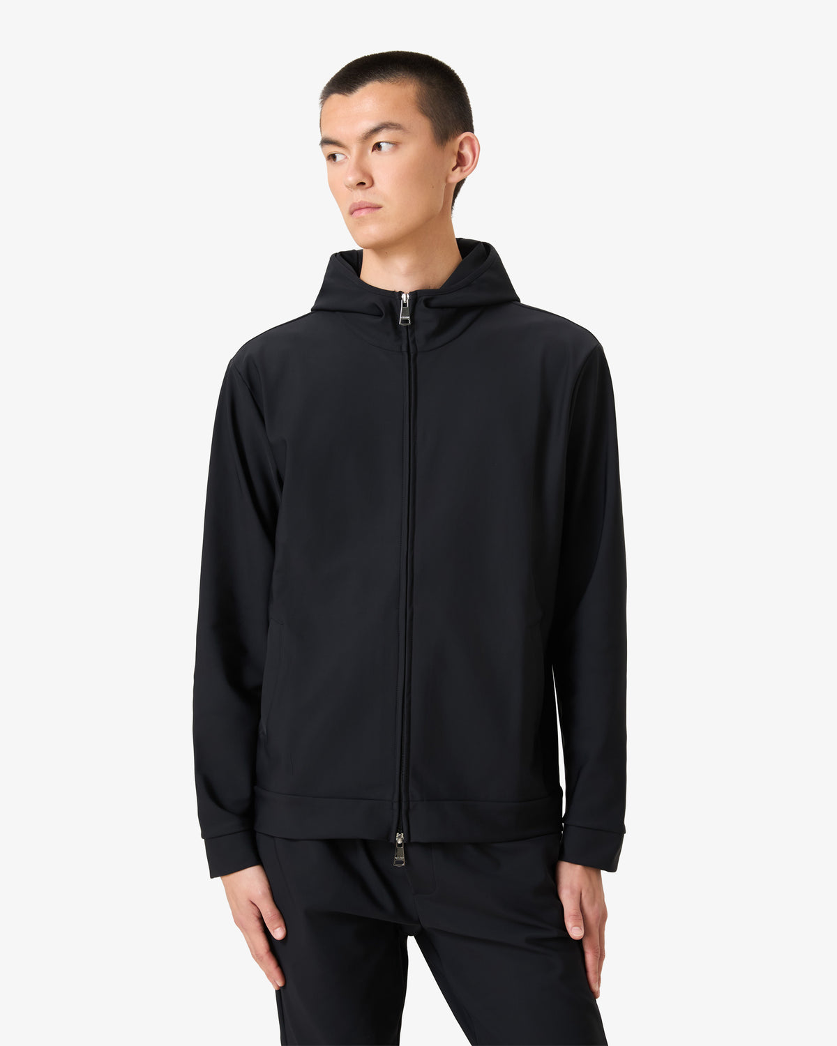 Hooded Tracksuit Vest Jet Black