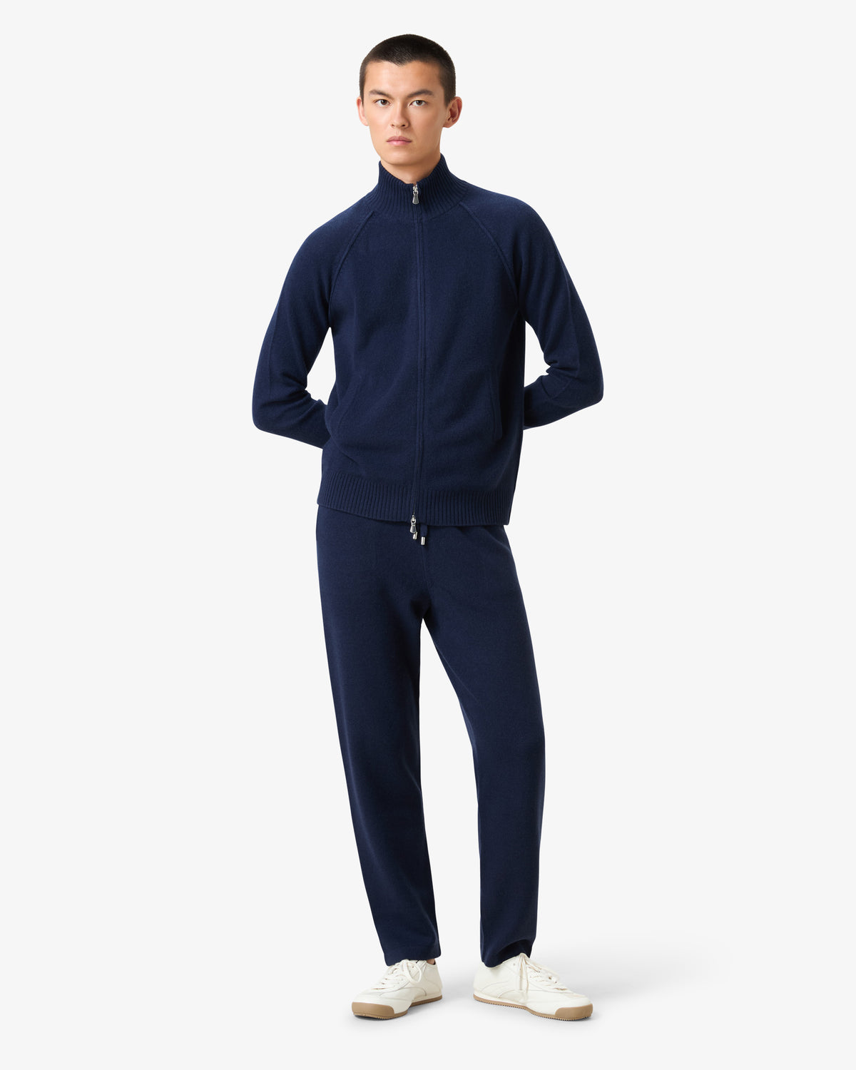 Lambs Wool Tracksuit Pants - Dark Navy
