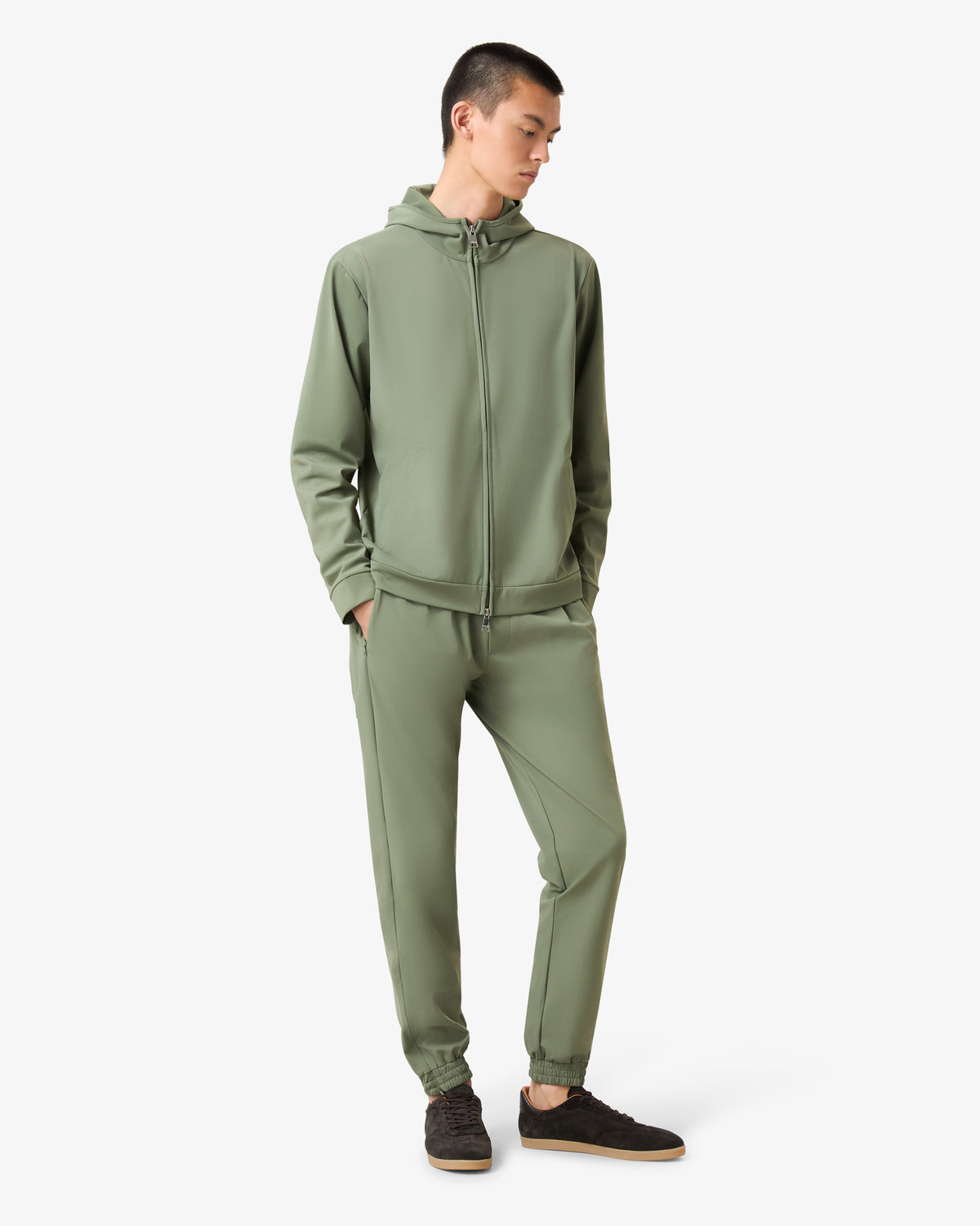 Hooded Tracksuit Pants Deep Olive