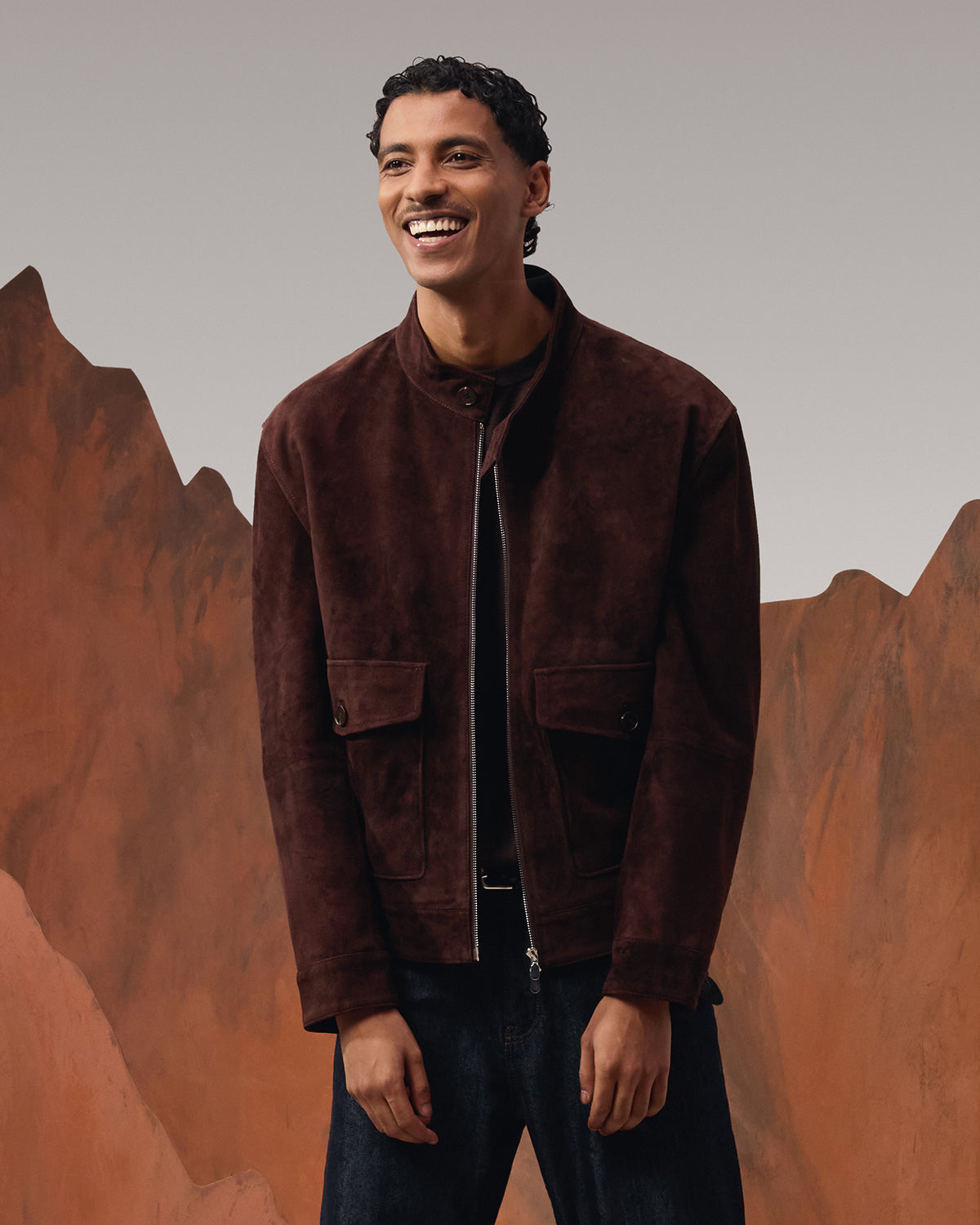 Suede Jacket - Red Wine