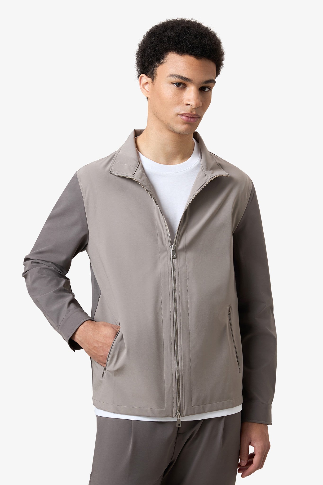 Color Jacket Brown Grey / Mushroom