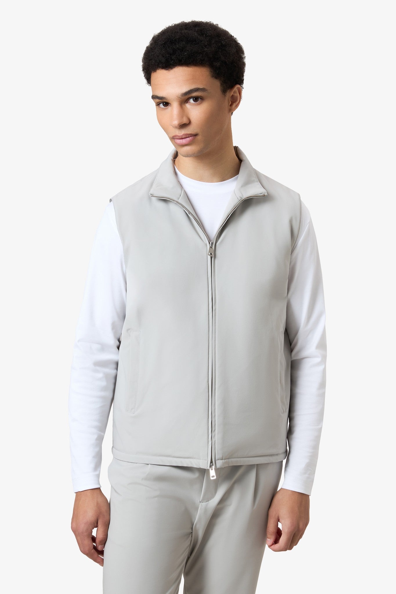 Padded Bodywarmer Stone Grey