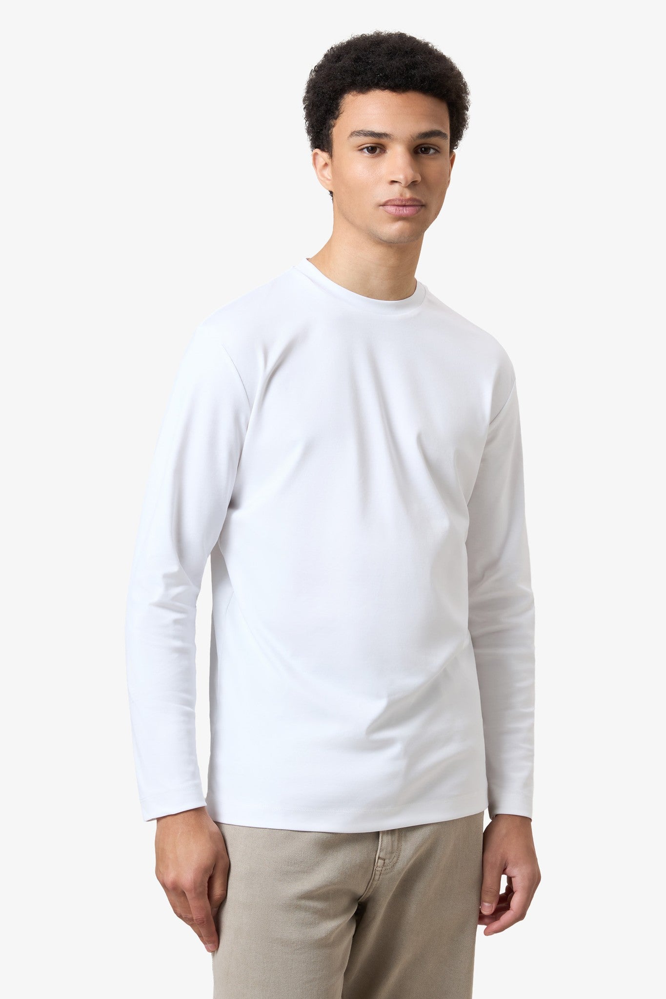 Mercerized Longsleeve - White