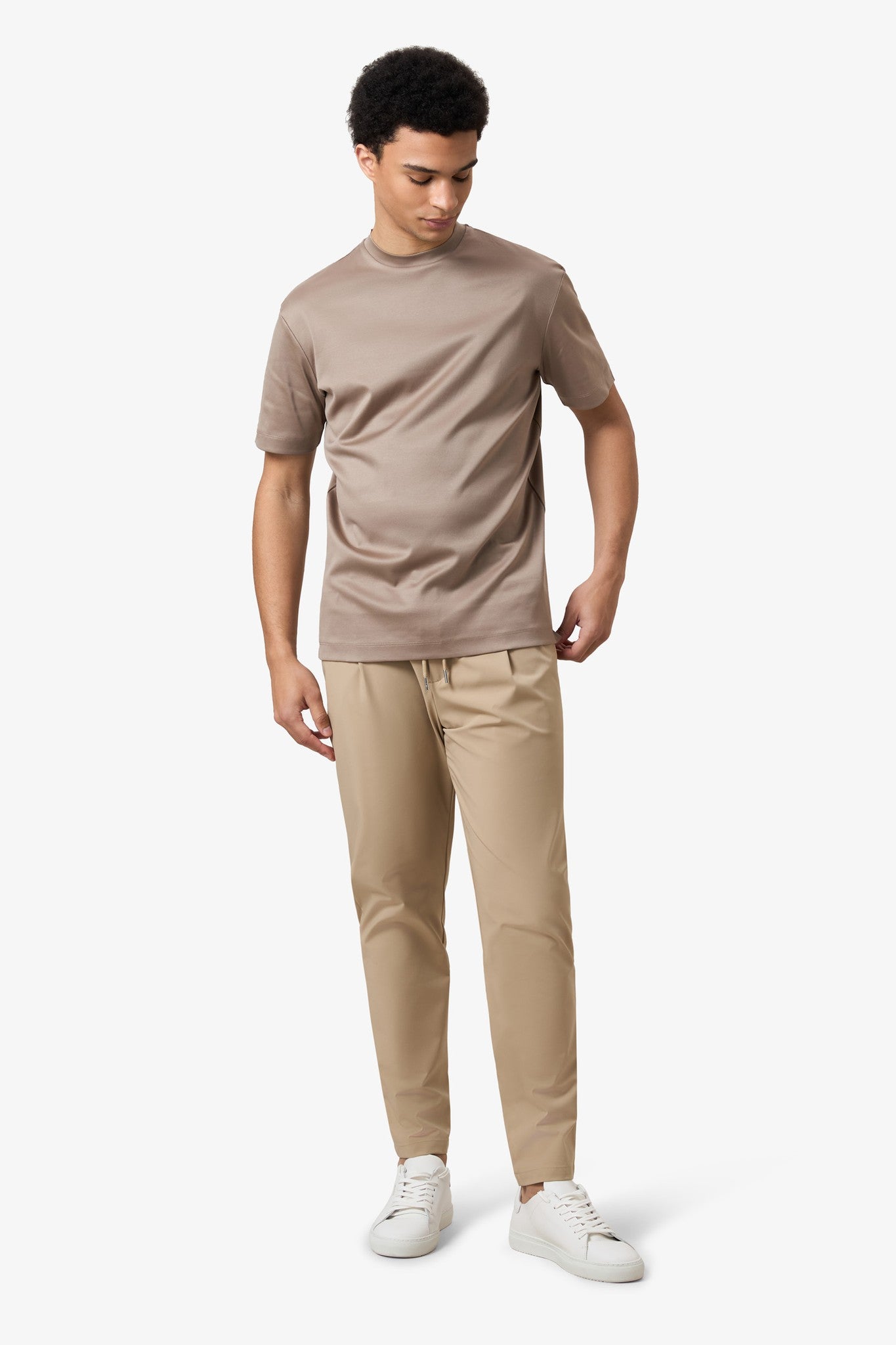 Mercerized Supima T-shirt - Taupe