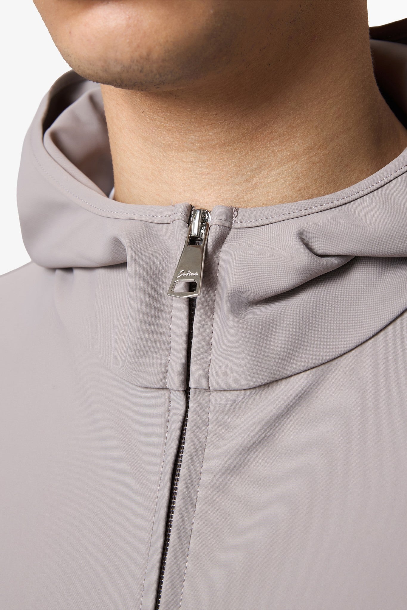 Hooded Tracksuit Vest Taupe