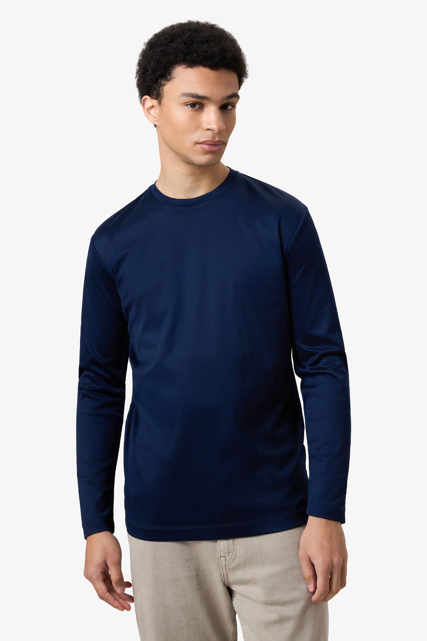 Mercerized Longsleeve - Navy