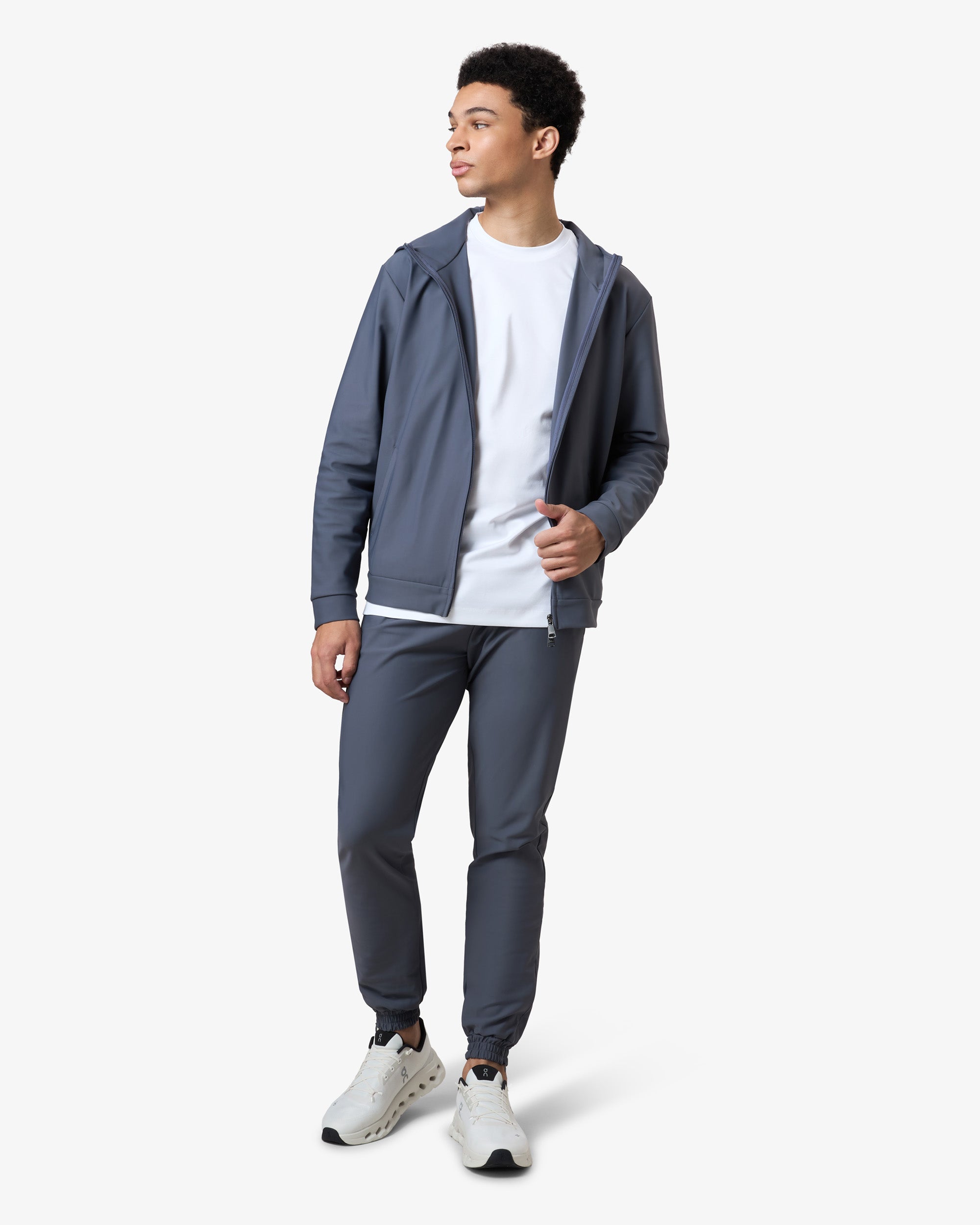 Hooded Tracksuit Pants Dark Grey