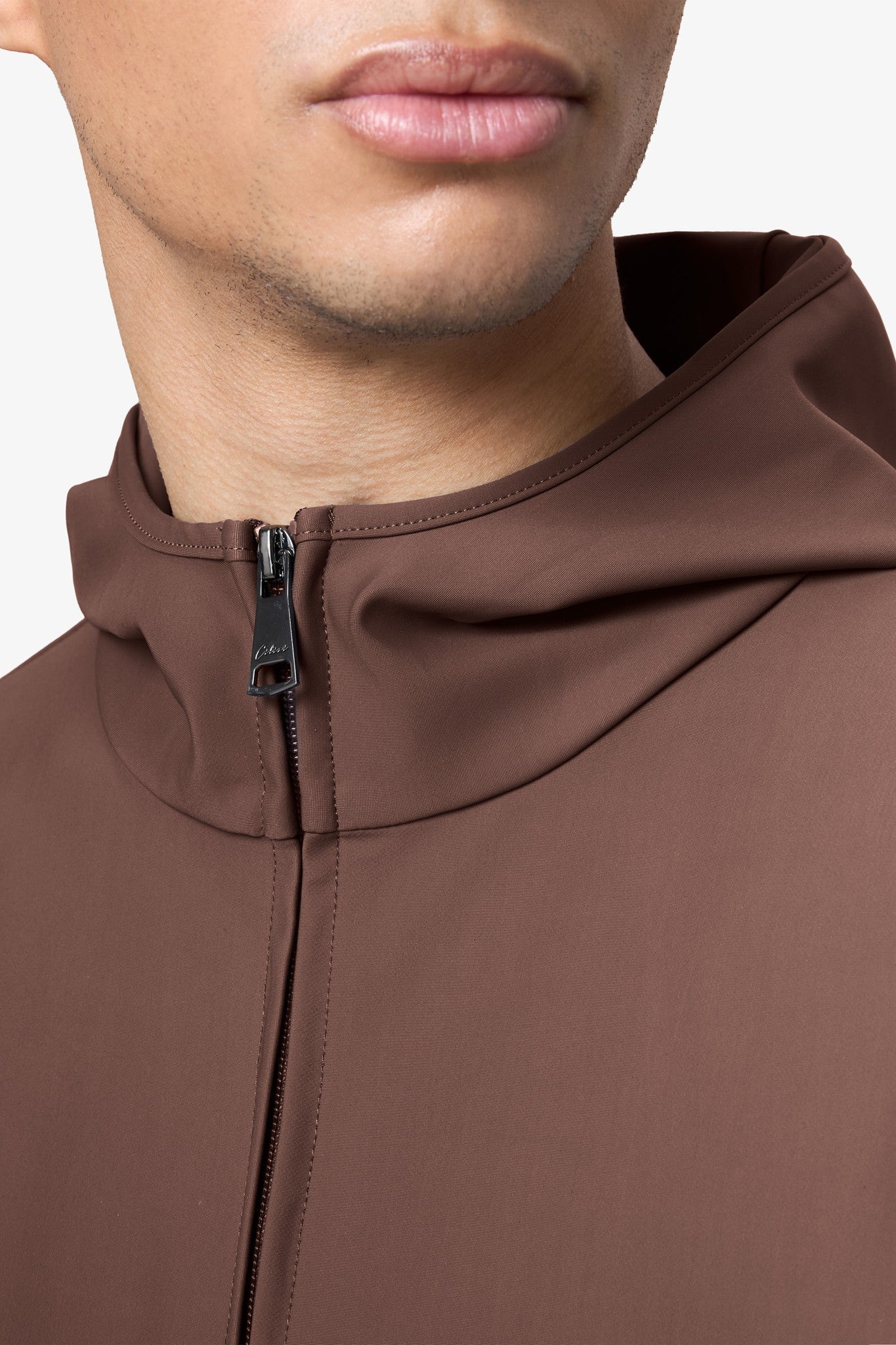 Hooded Tracksuit Vest Brown