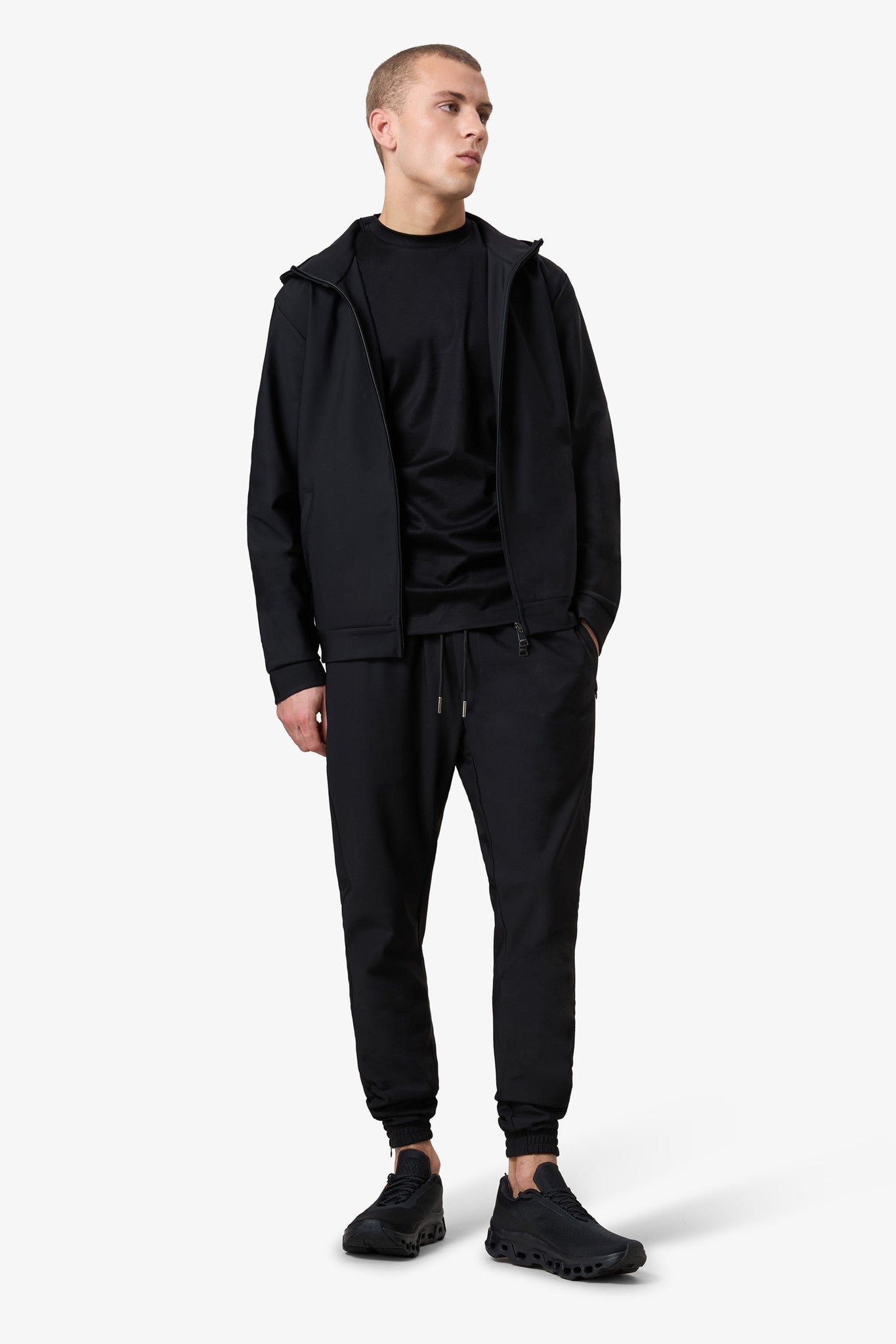 Hooded Tracksuit Pants Black